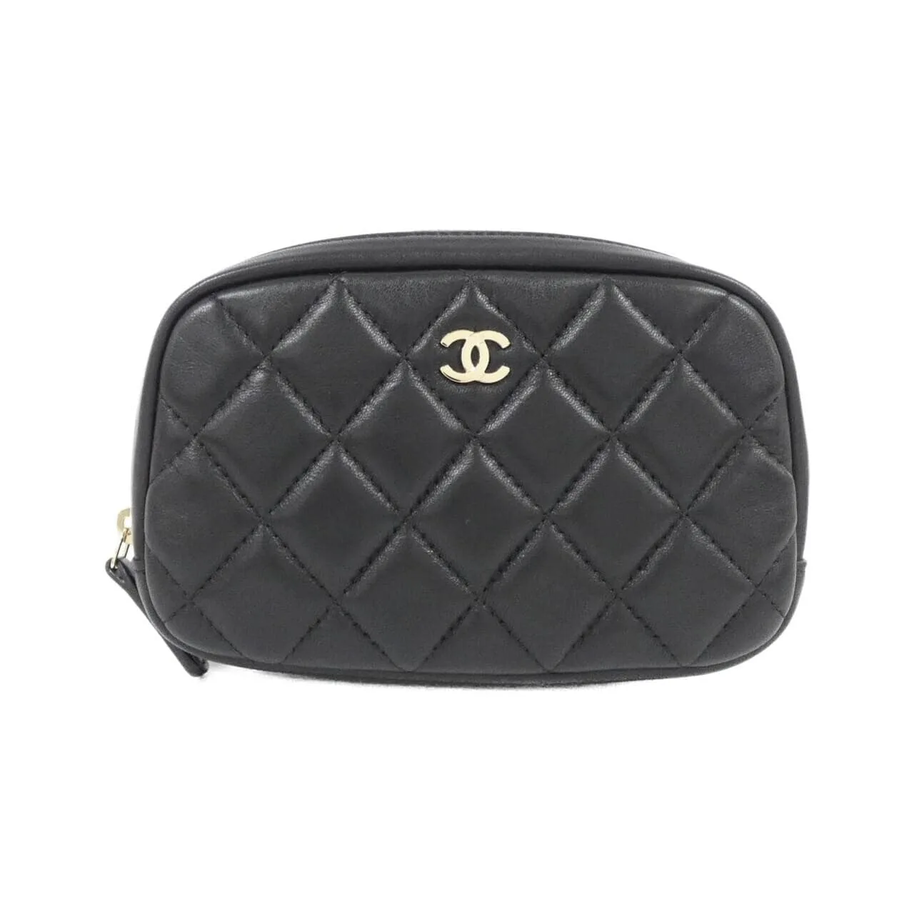CHANEL Timeless Classic 80909 Pouch Lambskin Black