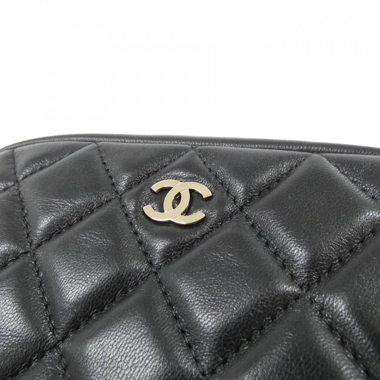 CHANEL Timeless Classic 80909 Pouch Lambskin Black Lambskin Rank A - Thumbnail 4