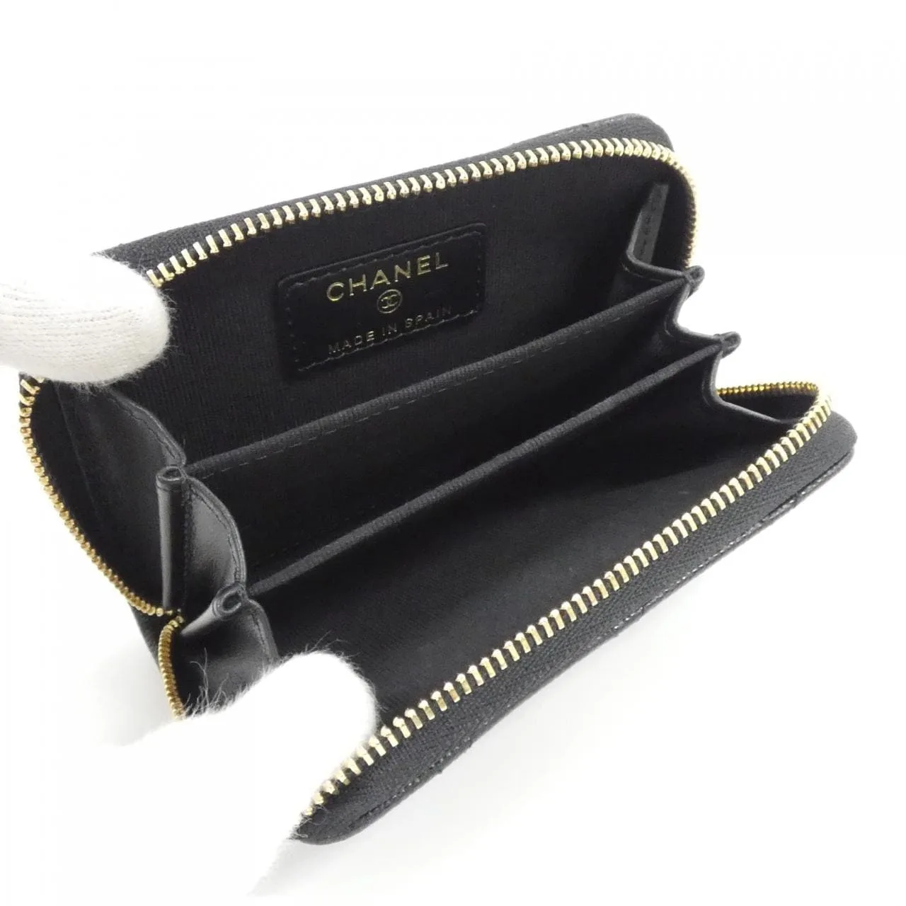 CHANEL AP4818 Coin Case Grained Calfskin Black Grained Calfskin Rank A - Thumbnail 5