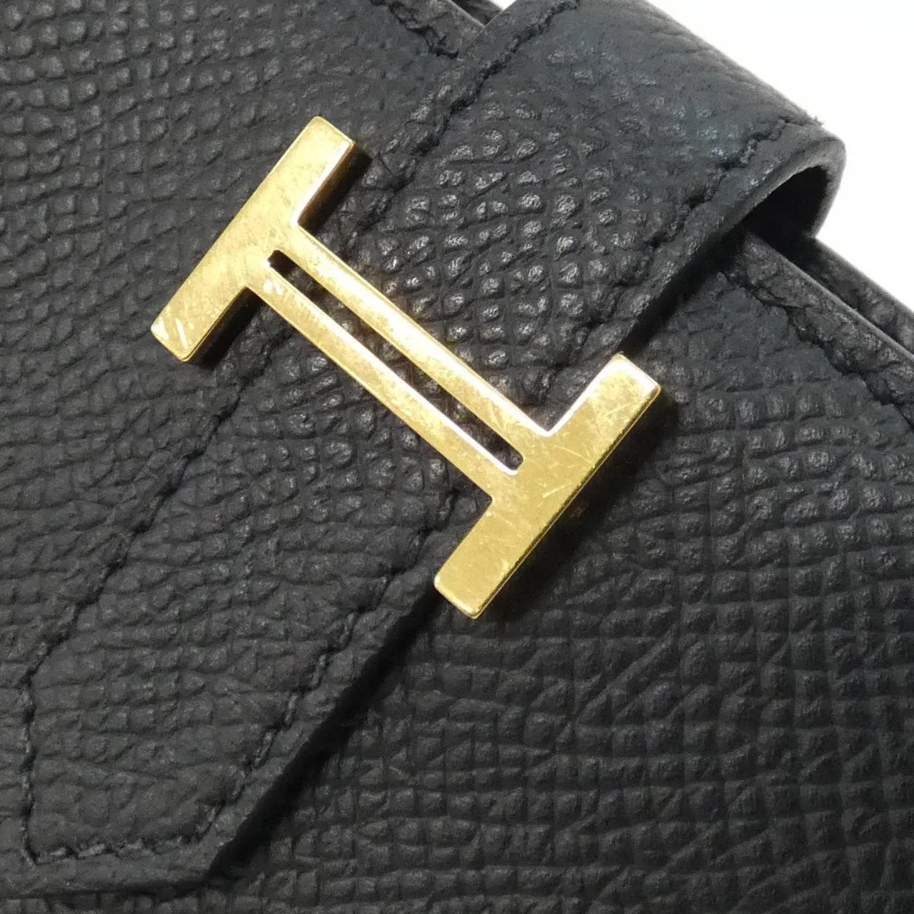 HERMES 039790CC Wallet Epsom Black Epsom Leather Rank A - Thumbnail 5