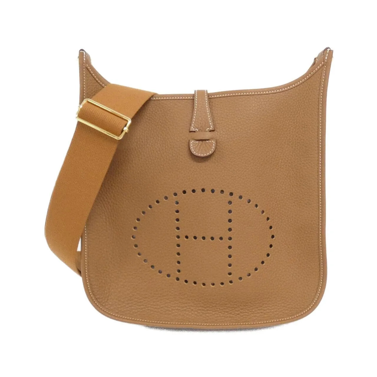 HERMES Evelyne 056277CC Shoulder Clemence Gold