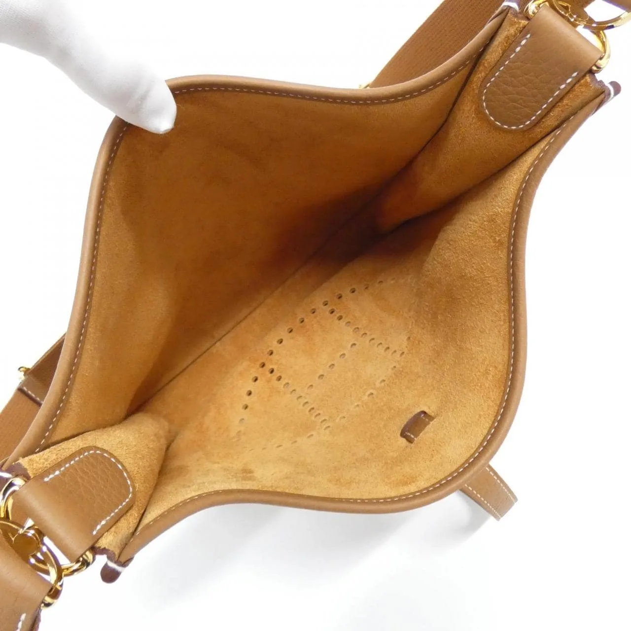 HERMES Evelyne 056277CC Shoulder Clemence Gold Clemence Leather Unused - Thumbnail 5