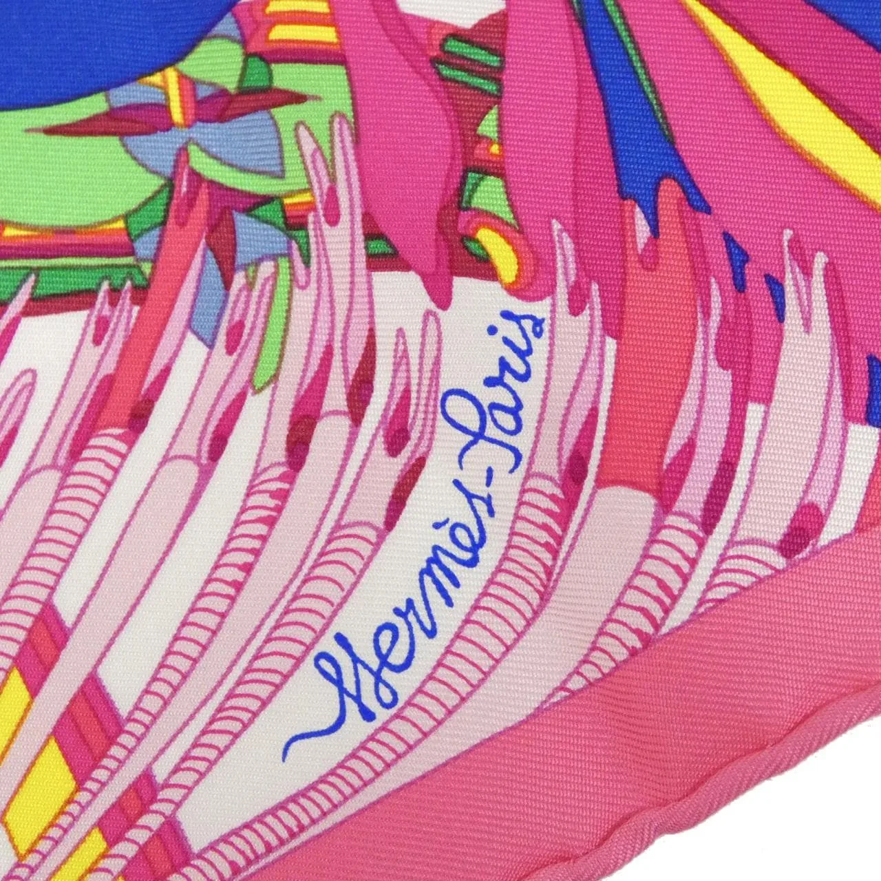 HERMES Scarf Blue Rank A - Thumbnail 2