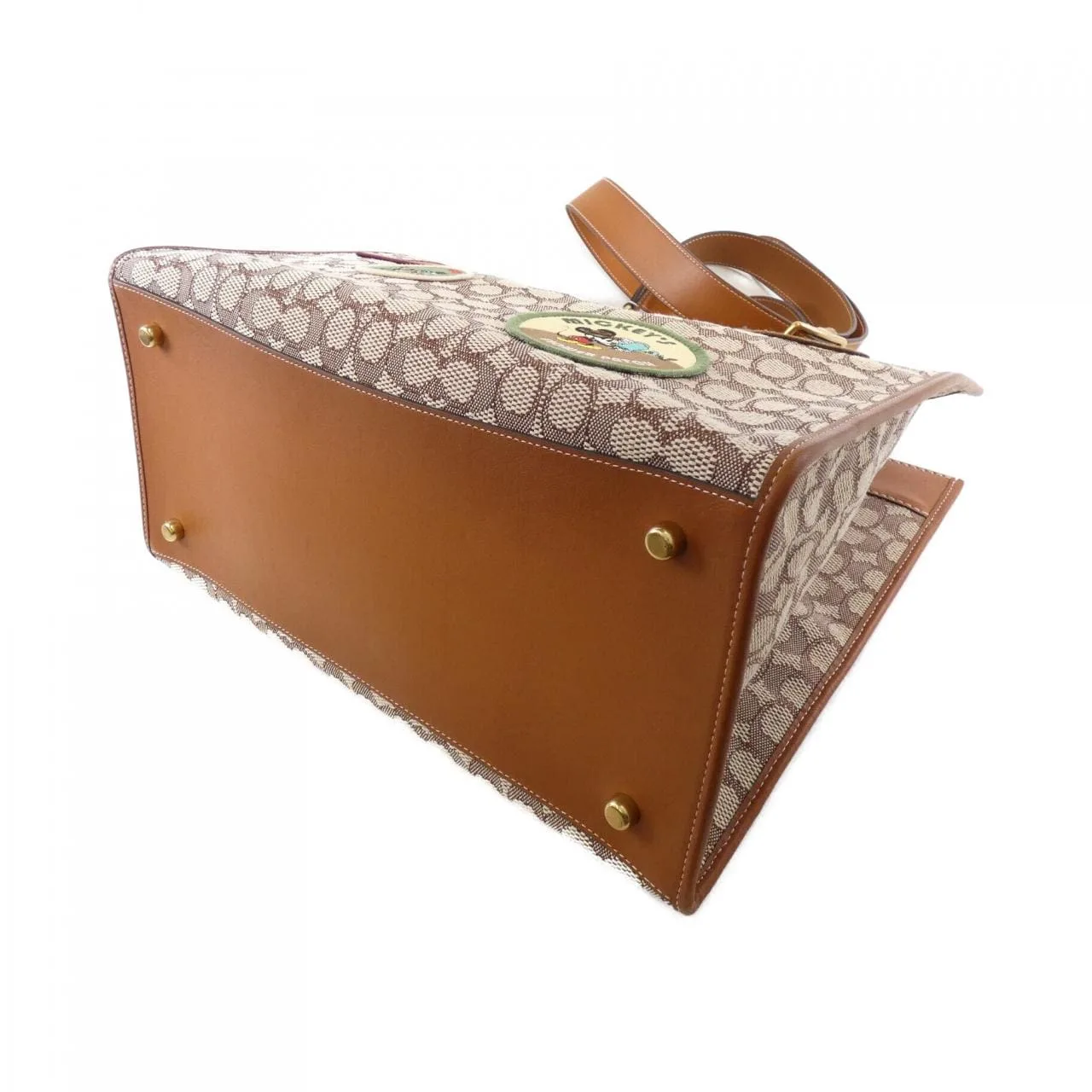 COACH CG974 手提包 帆布 黑色 帆布 中古品A - 縮圖 3