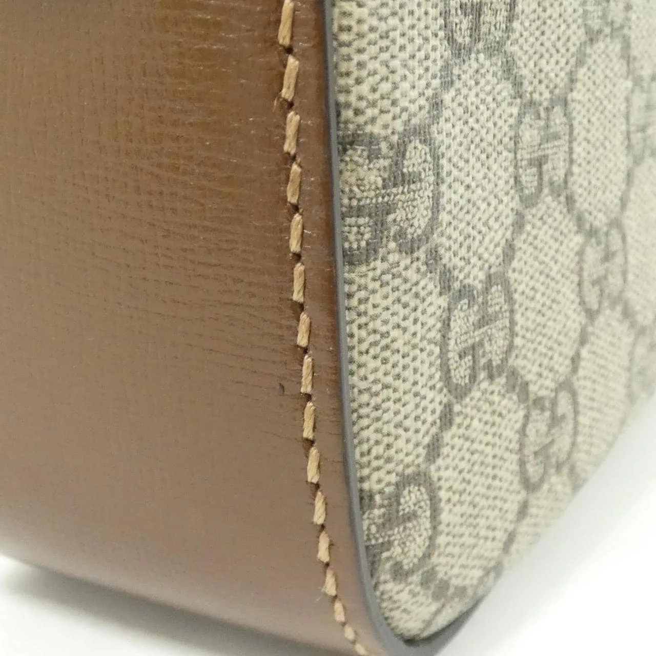 GUCCI Bamboo 675891 92THG 肩背包 帆布 黑色 帆布 中古品A - 縮圖 5