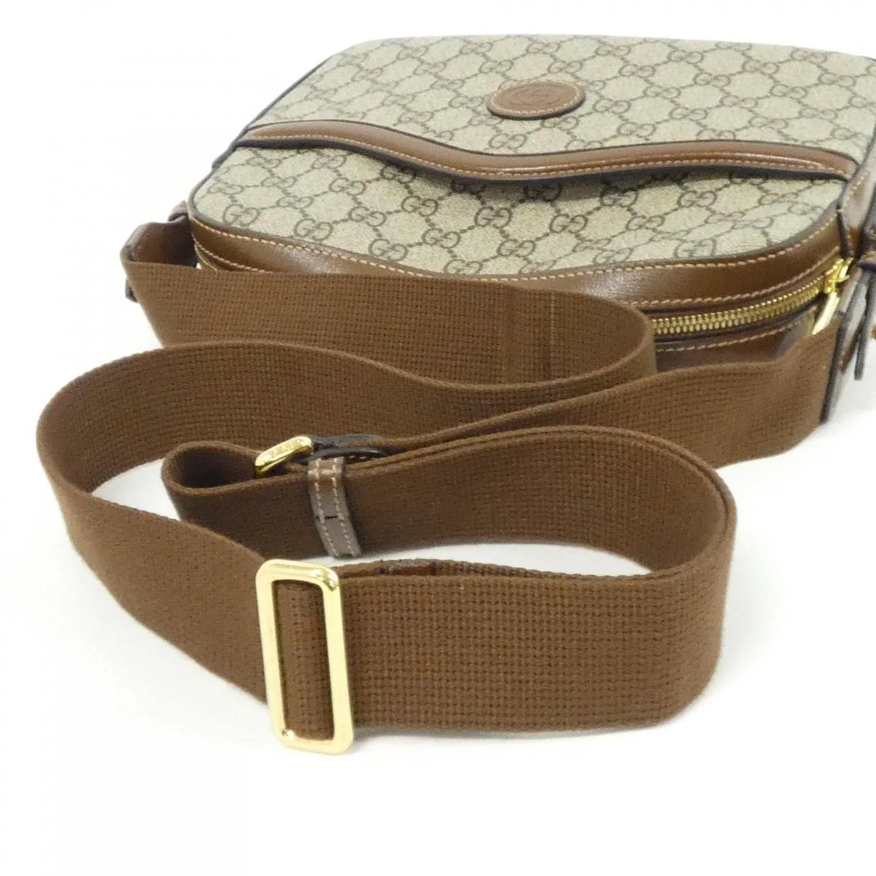 GUCCI Bamboo 675891 92THG 肩背包 帆布 黑色 帆布 中古品A - 縮圖 9