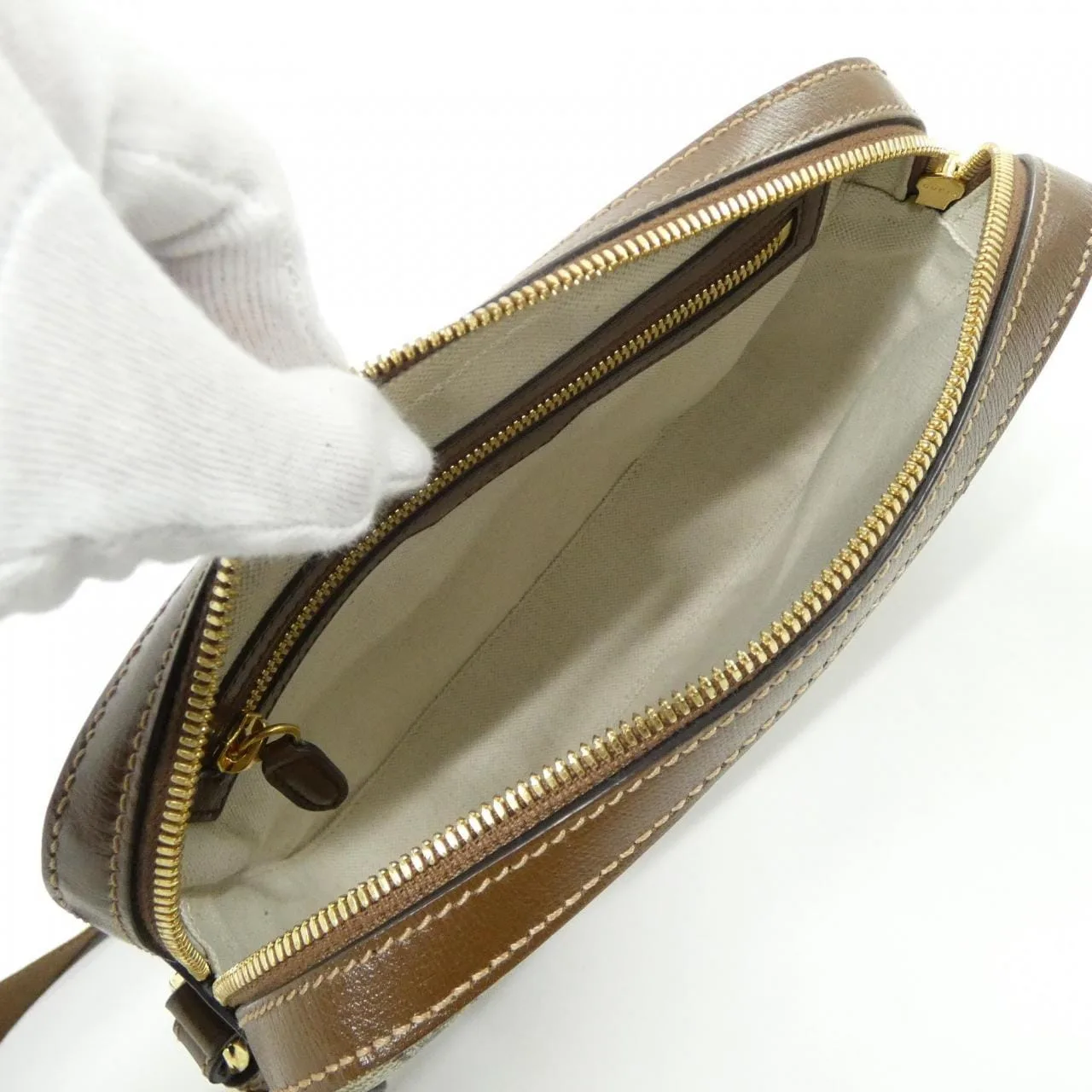 GUCCI Bamboo 675891 92THG 肩背包 帆布 黑色 帆布 中古品A - 縮圖 10