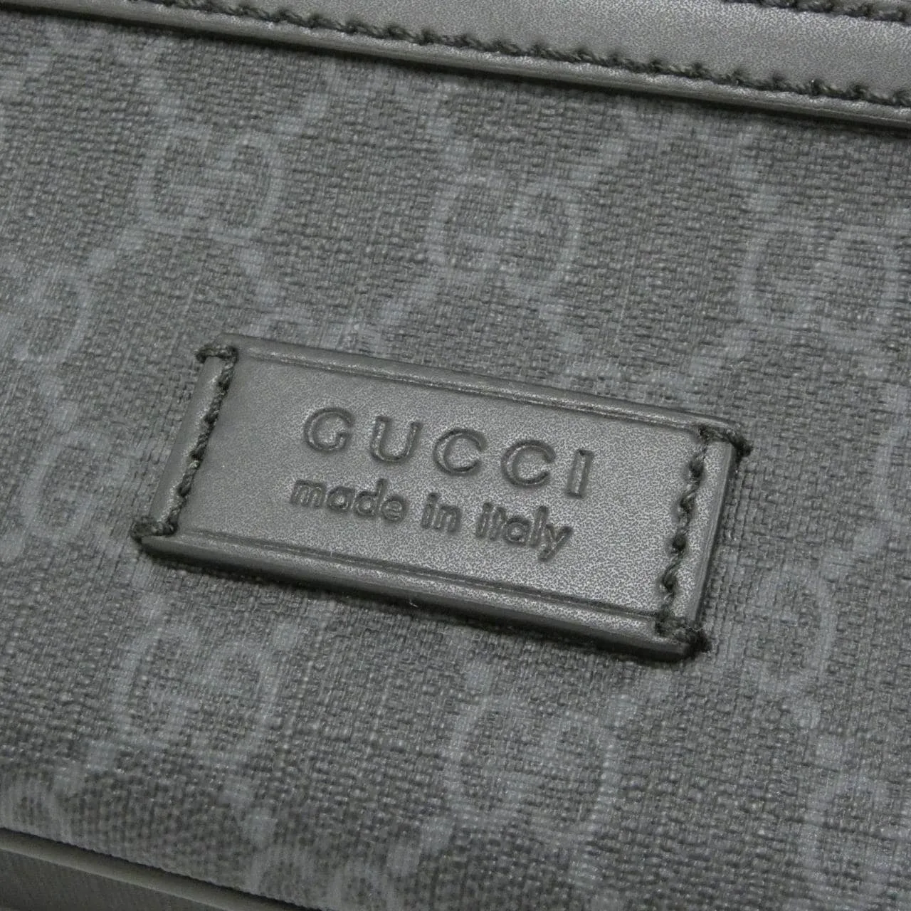GUCCI 474293 K9RRN Belt Canvas 黑色 帆布 中古品A - 縮圖 4
