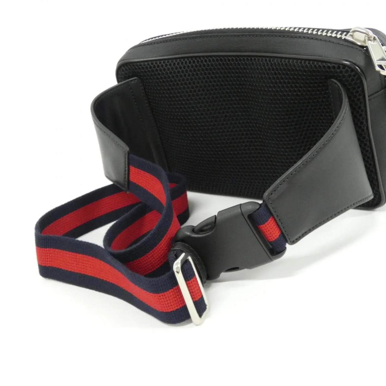 GUCCI 474293 K9RRN Belt Canvas 黑色 帆布 中古品A - 縮圖 6