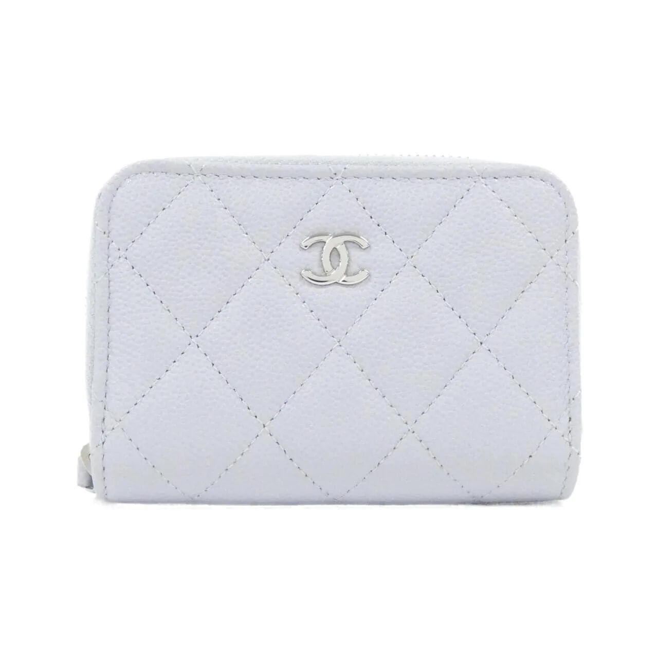 CHANEL Timeless Classic AP0216 Coin Case Grained Calfskin Blue