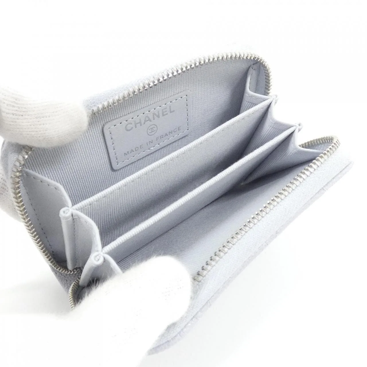 CHANEL Timeless Classic AP0216 Coin Case Grained Calfskin Blue Grained Calfskin Unused - Thumbnail 5