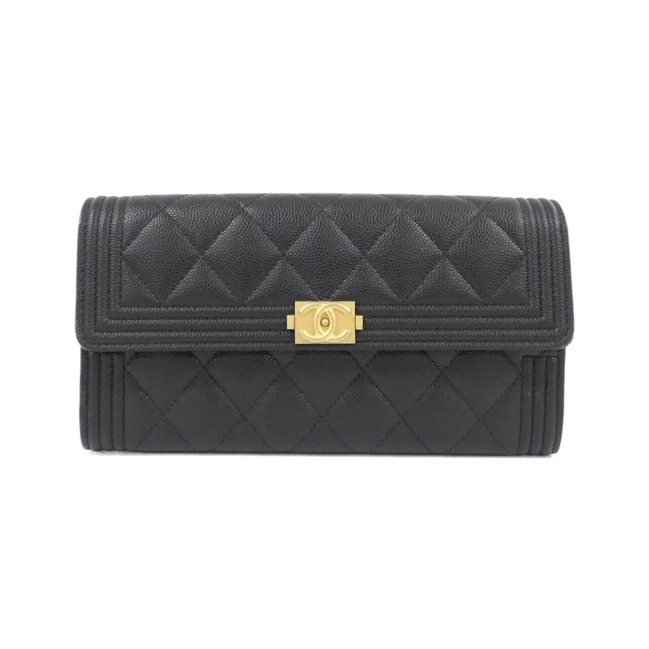 CHANEL Boy Chanel 80286 Wallet Grained Calfskin