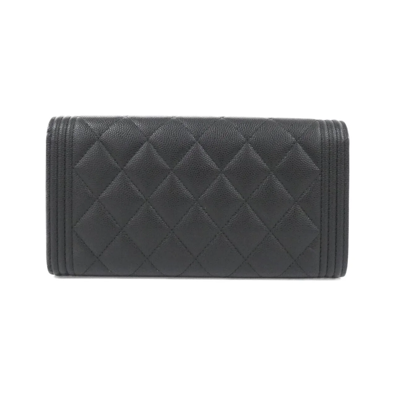 CHANEL Boy Chanel 80286 Wallet Grained Calfskin Black Grained Calfskin Rank A - Thumbnail 2