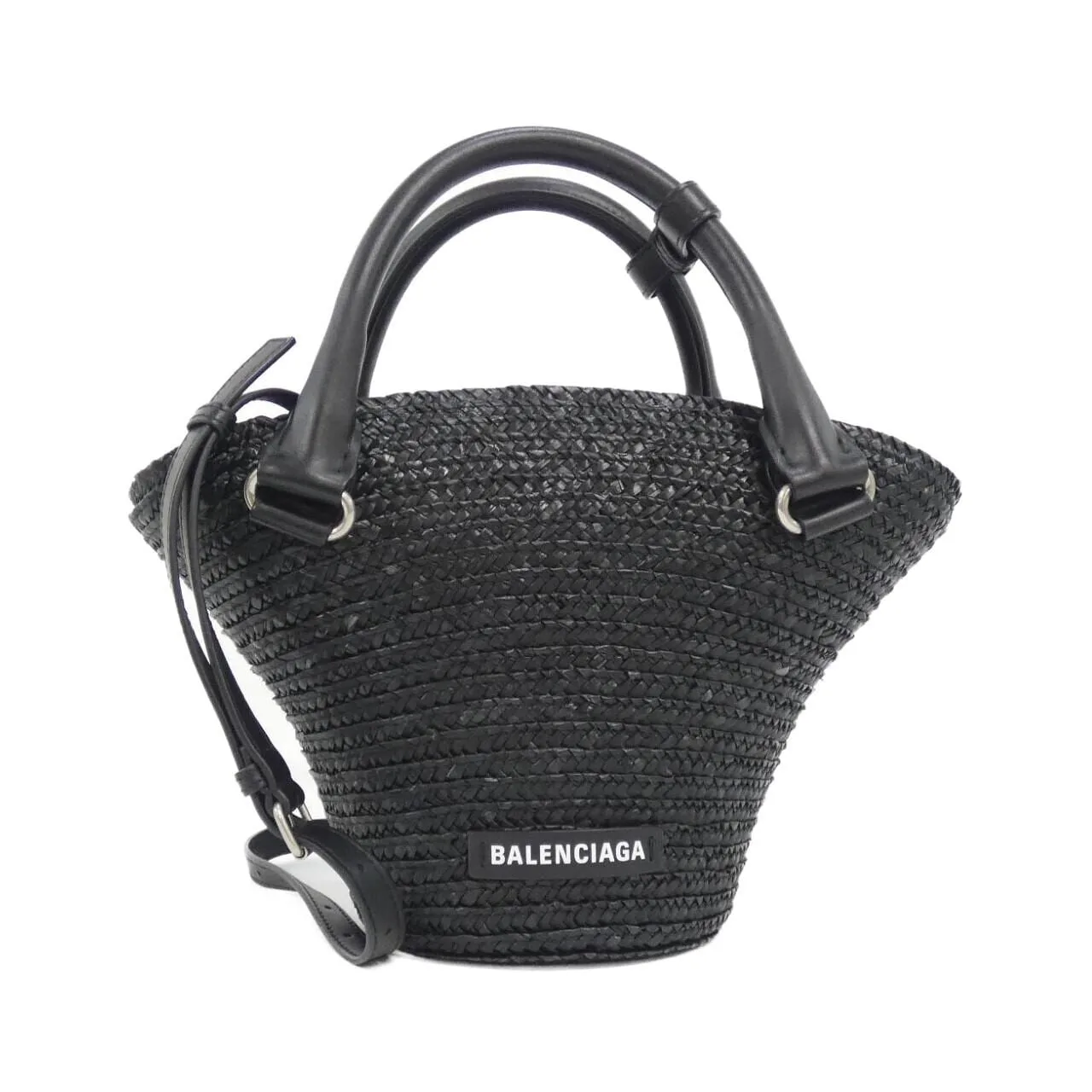 BALENCIAGA 744139 2AAGO Handbag Leather Black