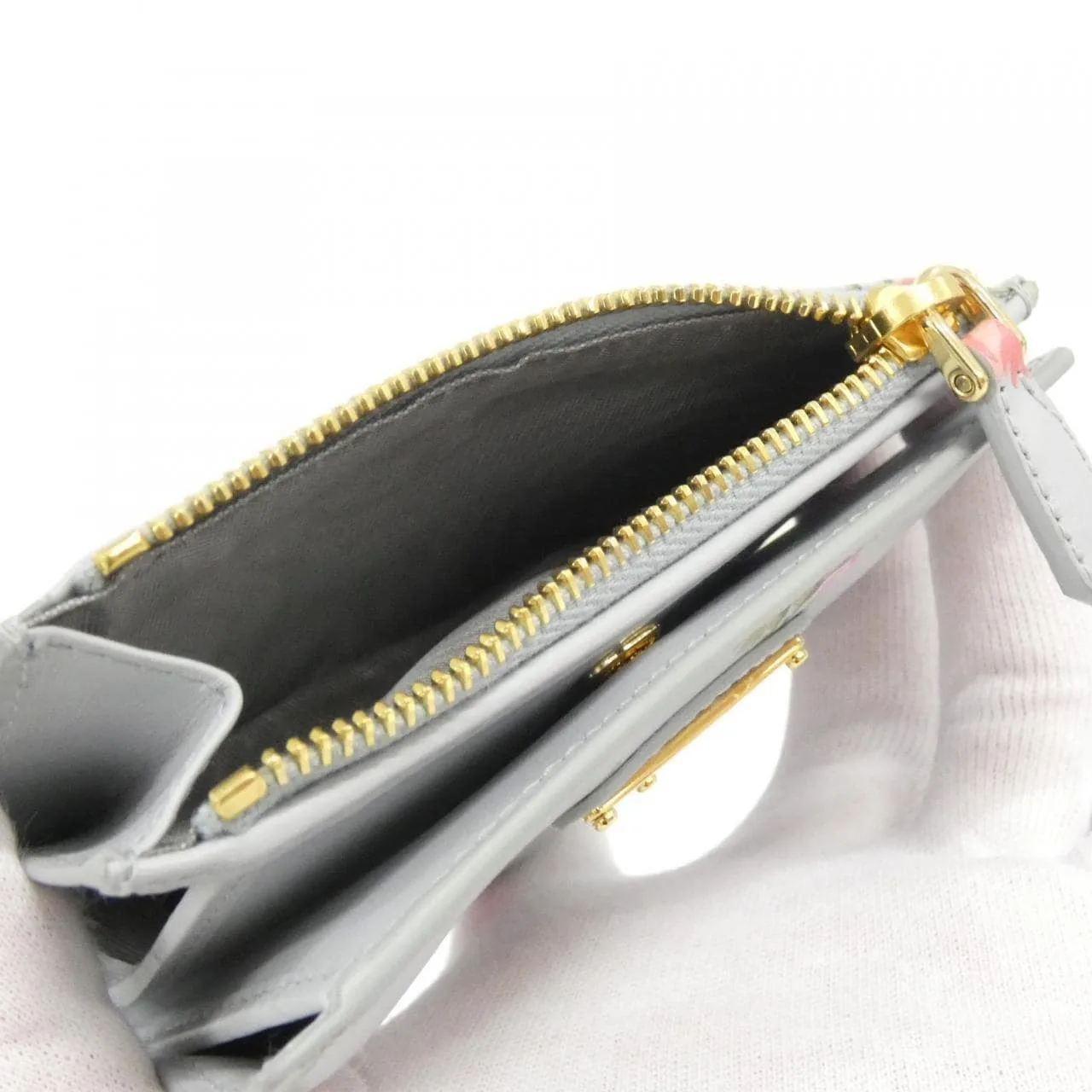 PRADA 1ML050 銀包 黑色 中古品A - 縮圖 8