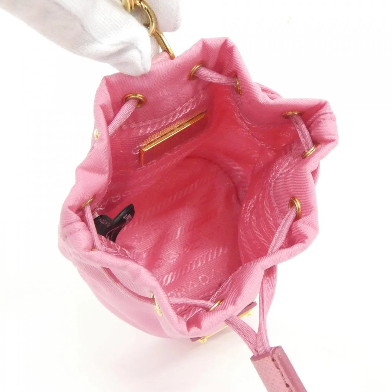 PRADA 1TT202 鎖匙包 黑色 中古品A - 縮圖 8