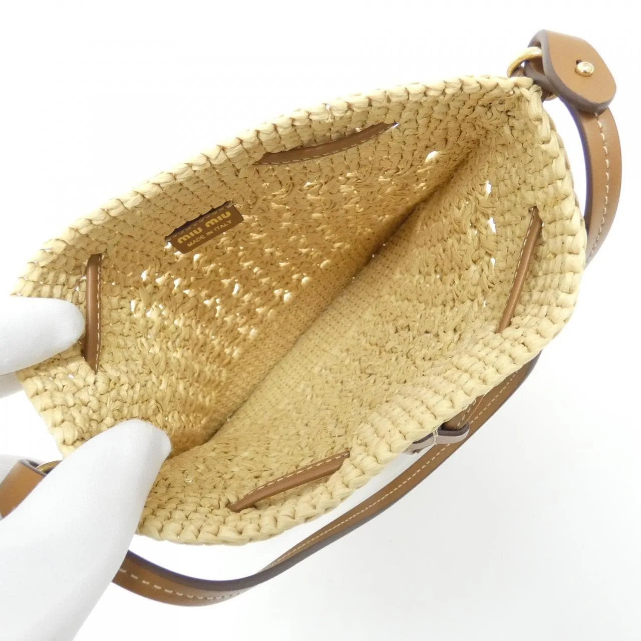 MIU MIU 5ND016 手提包 Cognac 未使用品 - 縮圖 6