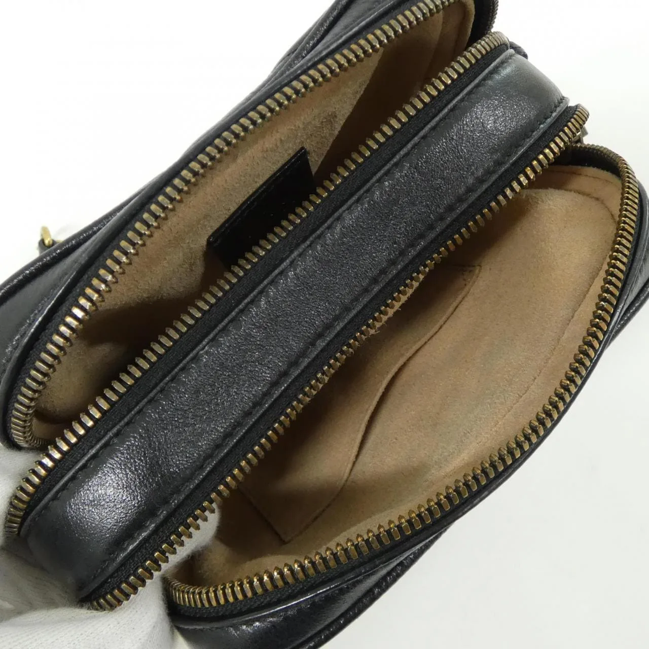 GUCCI 550155 0OLFT 肩背包 皮革 黑色 皮革 中古品A - 縮圖 9