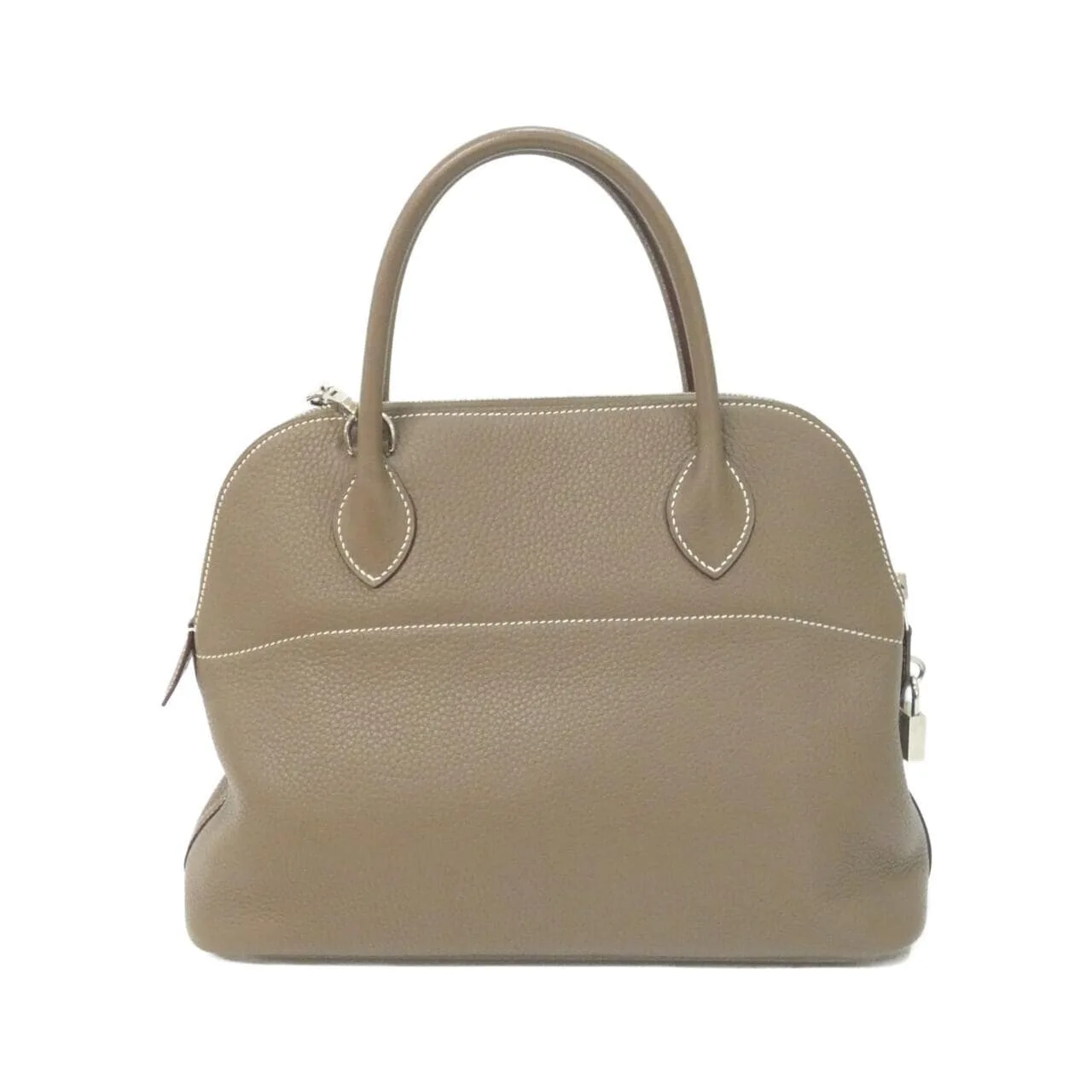 HERMES Bolide 073419CK Handbag Clemence Etoupe Clemence Leather Rank A - Thumbnail 2