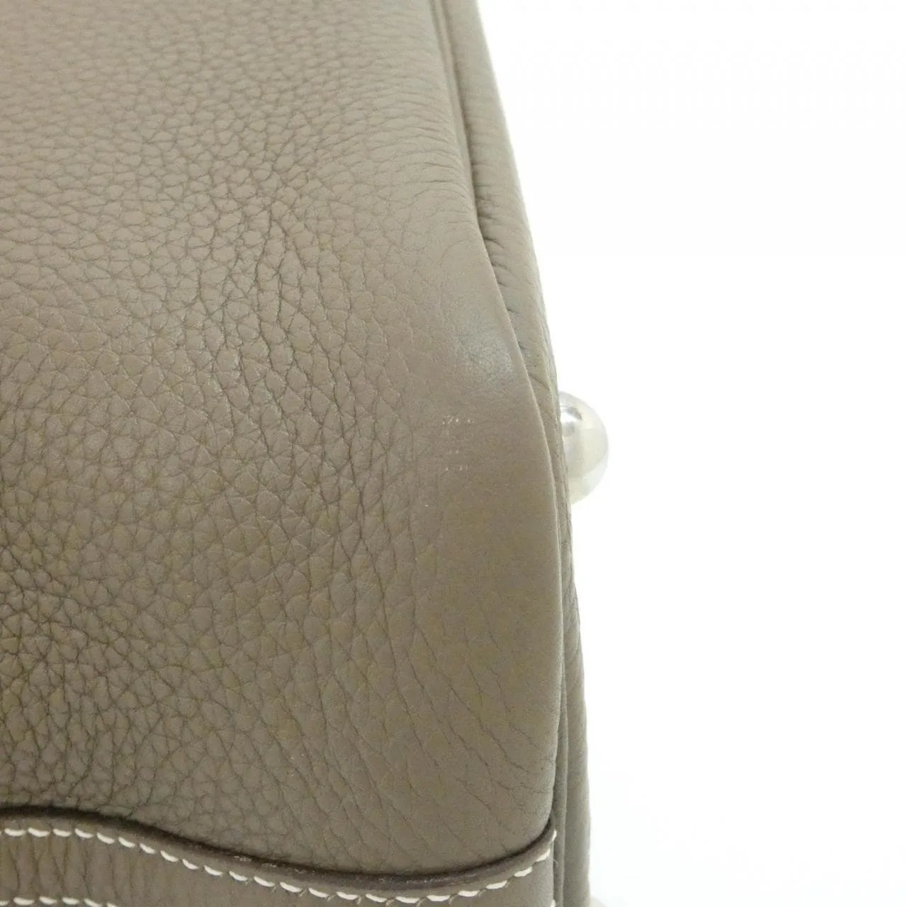 HERMES Bolide 073419CK Handbag Clemence Etoupe Clemence Leather Rank A - Thumbnail 4