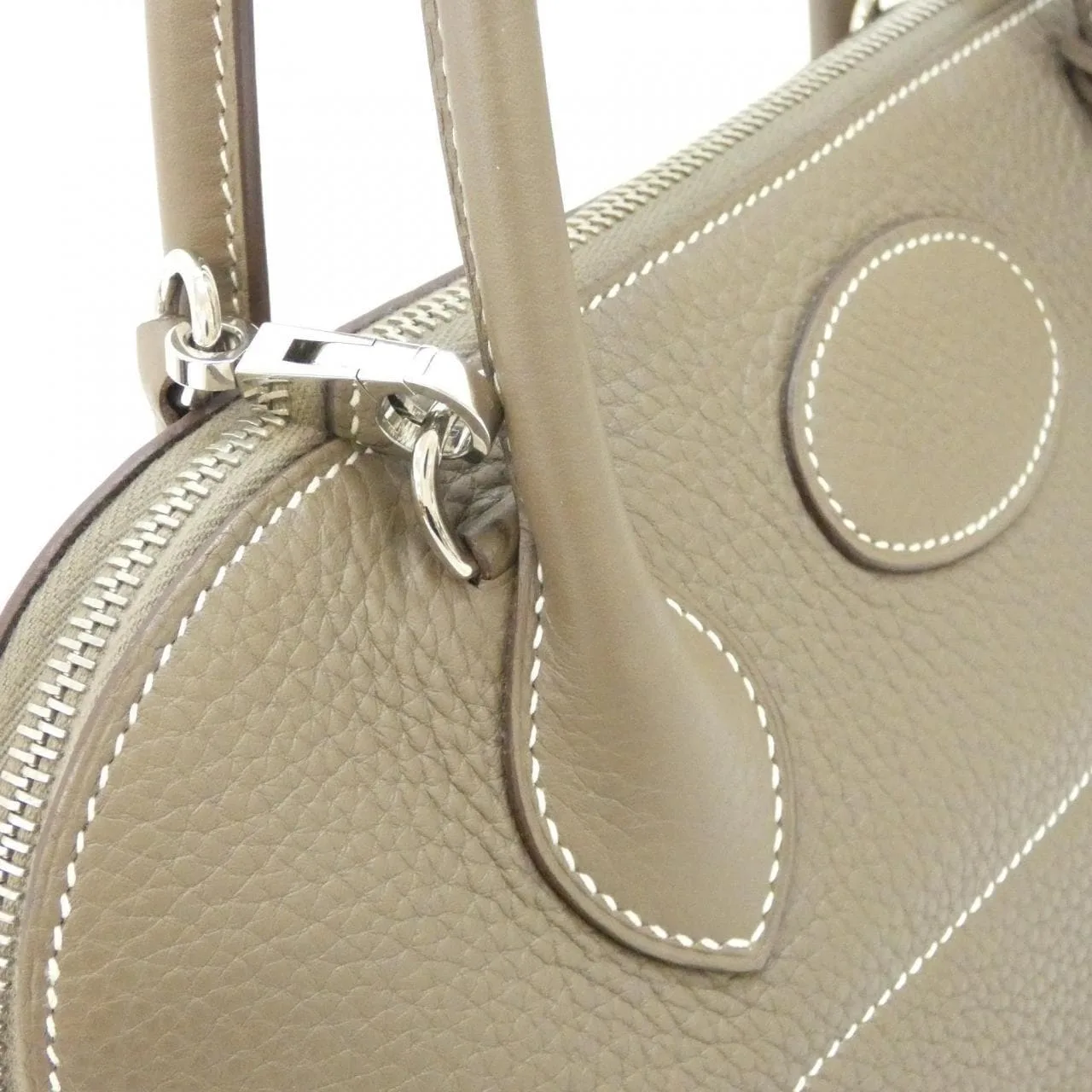 HERMES Bolide 073419CK Handbag Clemence Etoupe Clemence Leather Rank A - Thumbnail 5