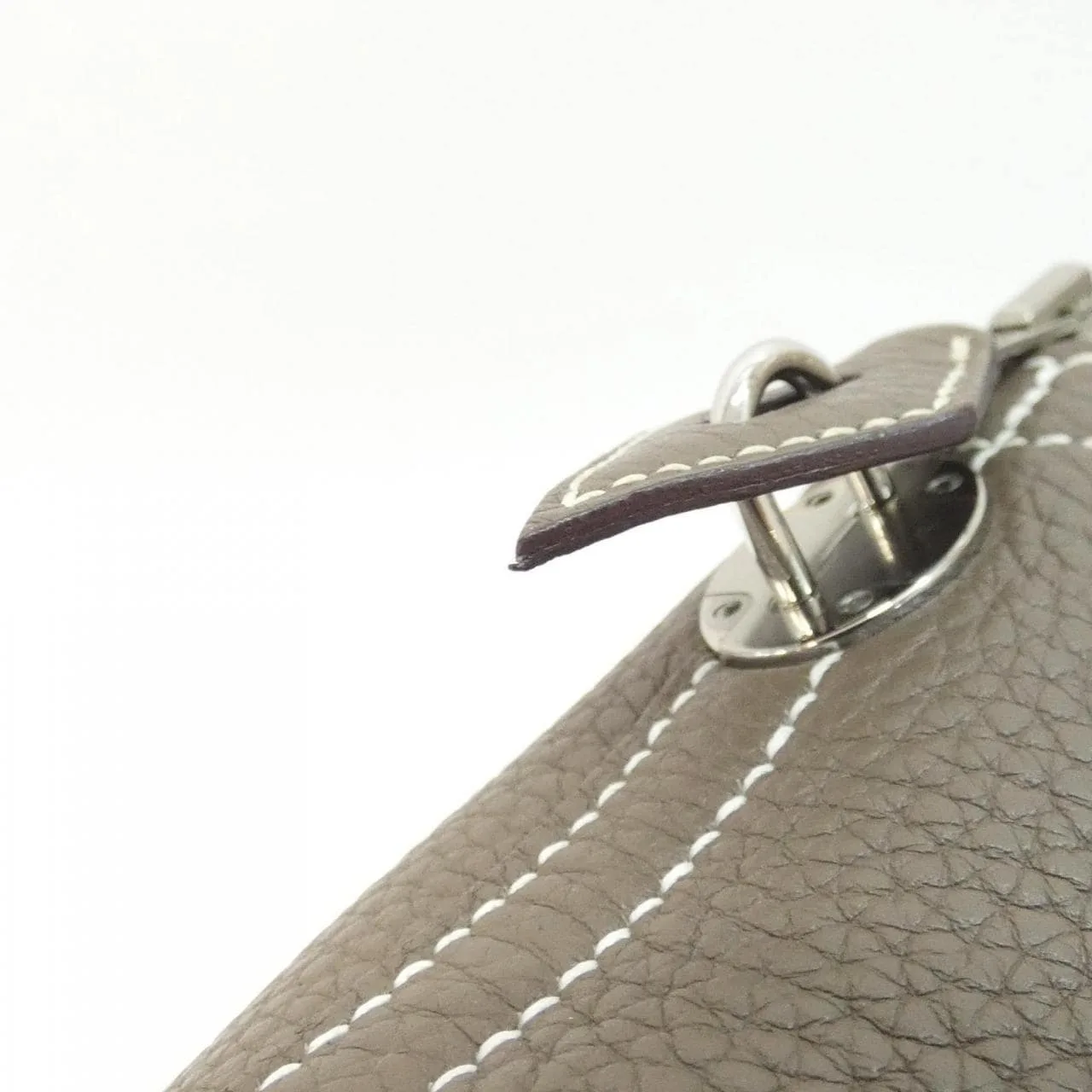 HERMES Bolide 073419CK Handbag Clemence Etoupe Clemence Leather Rank A - Thumbnail 6