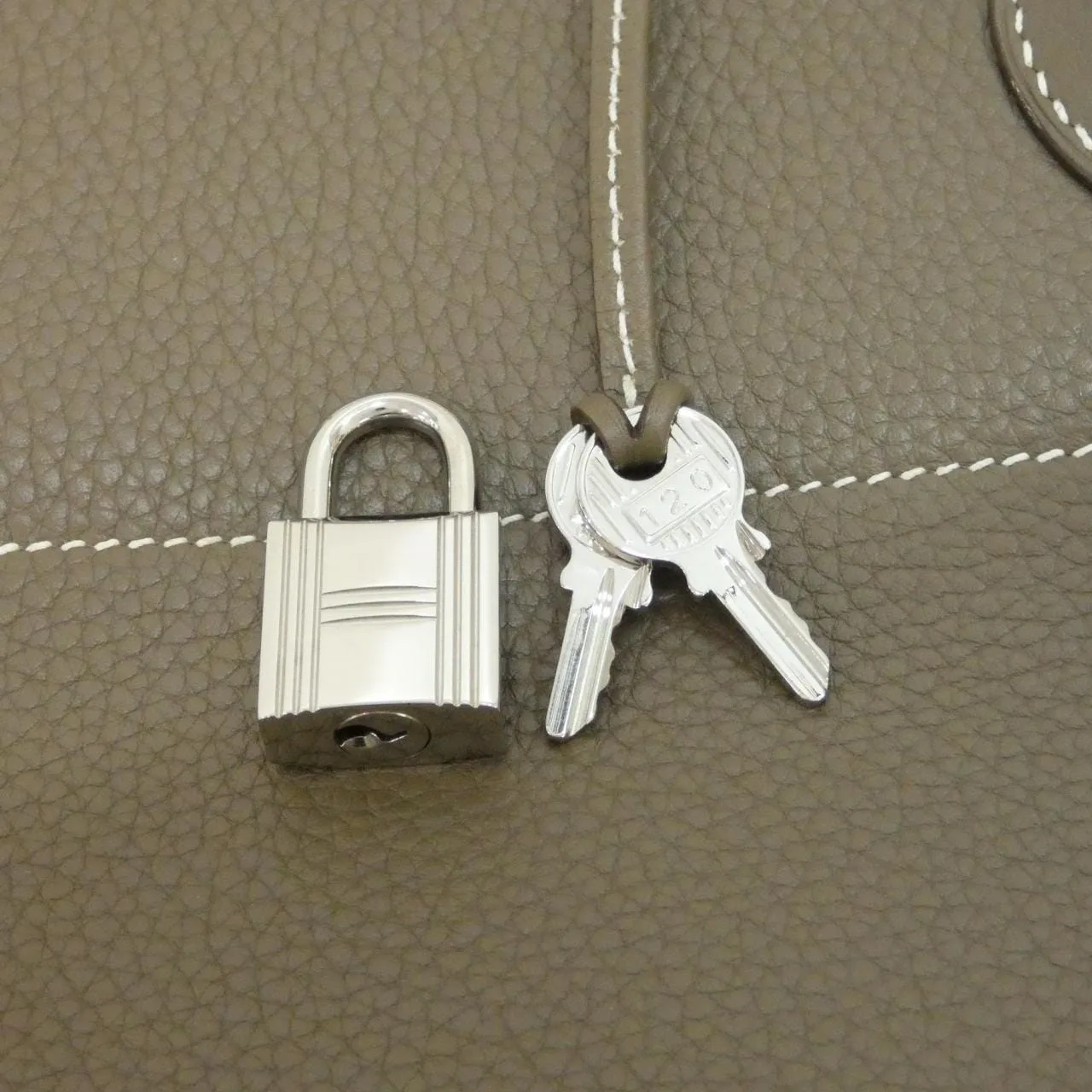 HERMES Bolide 073419CK Handbag Clemence Etoupe Clemence Leather Rank A - Thumbnail 7