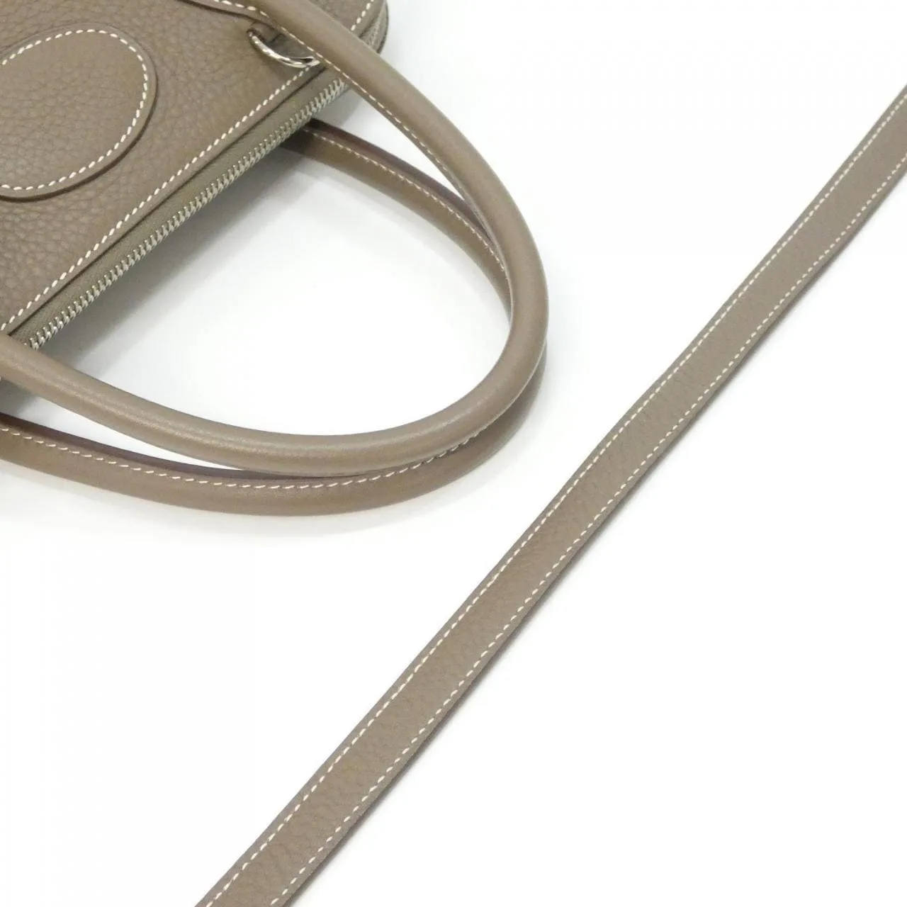 HERMES Bolide 073419CK Handbag Clemence Etoupe Clemence Leather Rank A - Thumbnail 8