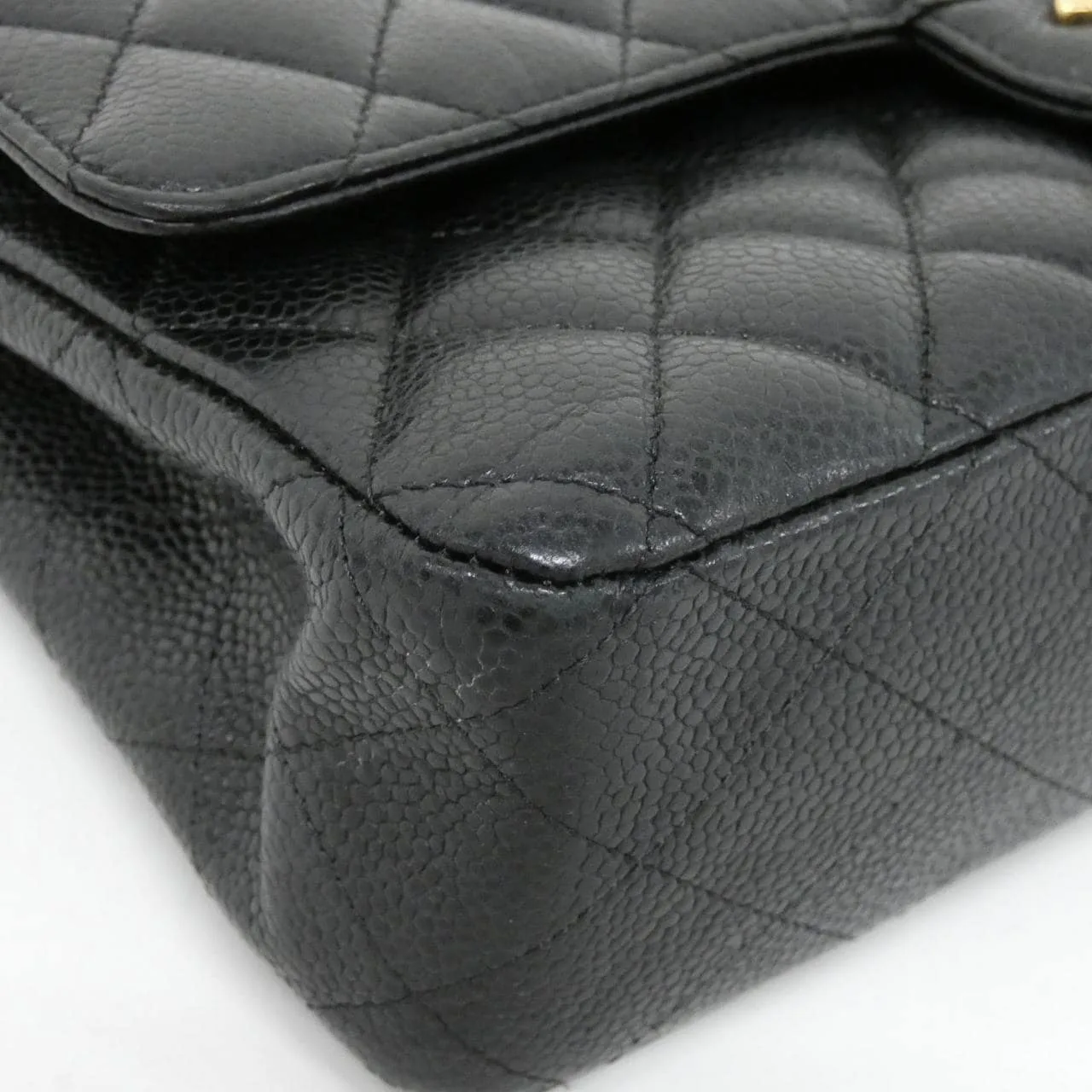 CHANEL Matelasse 1112 Shoulder Grained Calfskin 黑色 荔枝紋牛皮 中古品A - 縮圖 3