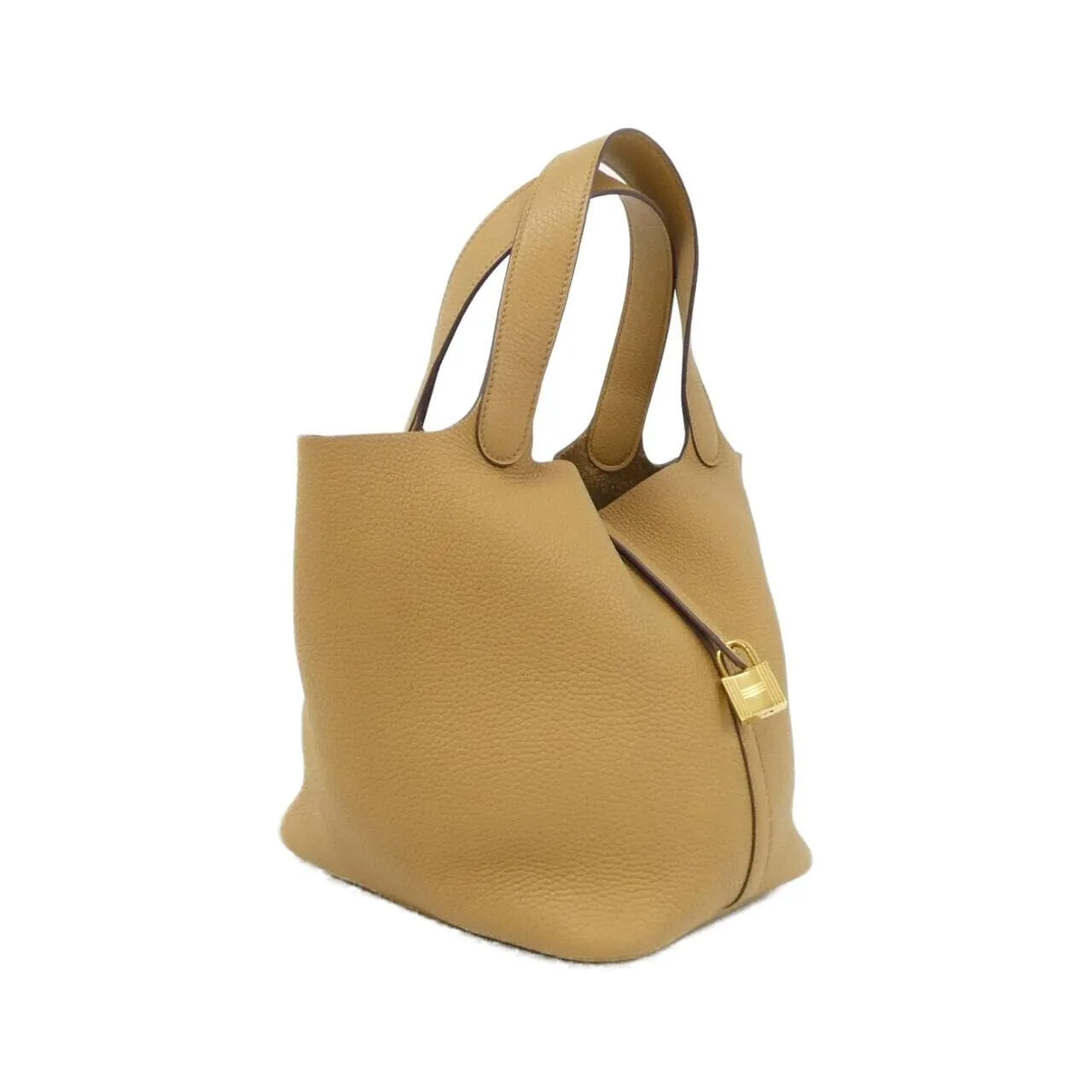 HERMES Picotin 060991CC Handbag Clemence Black