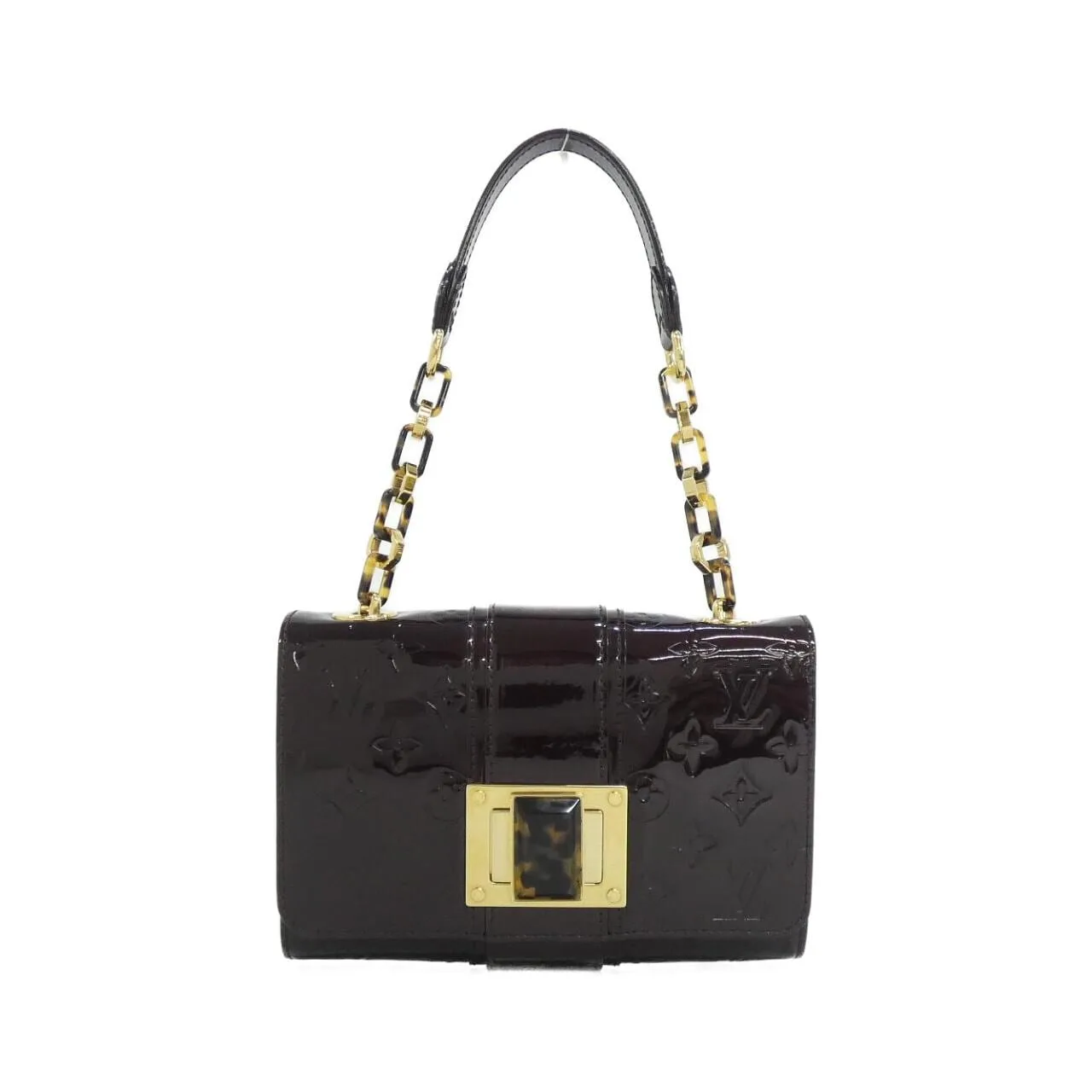LOUIS VUITTON Avenue M91279 肩背包 Vernis 漆皮 Black
