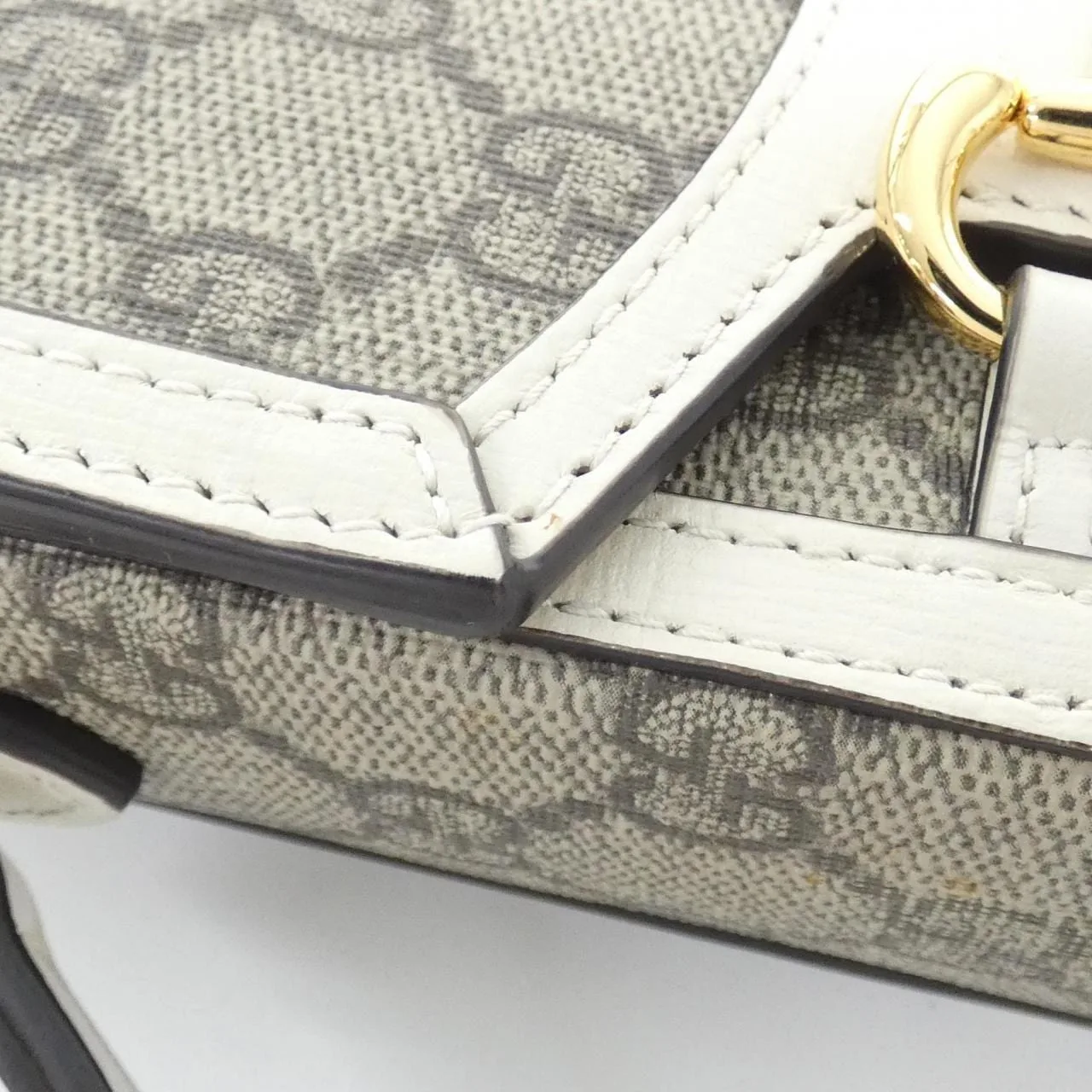 GUCCI Horsebit 1955 625615 92TCG 肩背包 帆布 黑色 帆布 中古品A - 縮圖 5