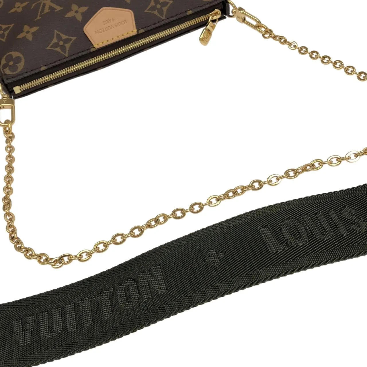 LOUIS VUITTON Pochette M44813 肩背包 Monogram 黑色 Monogram 中古品A - 縮圖 8