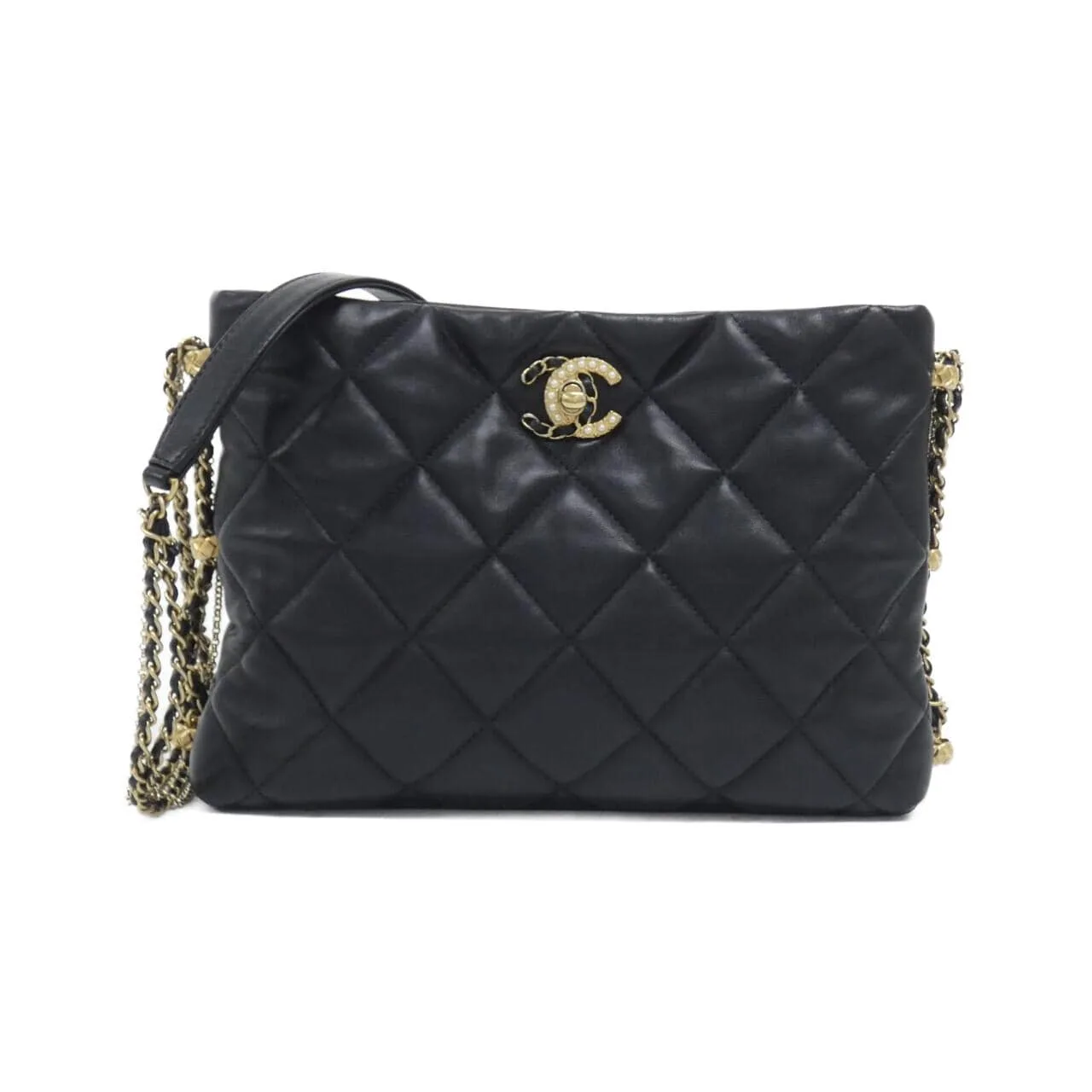 CHANEL AS2666 肩背包 羊皮 Black
