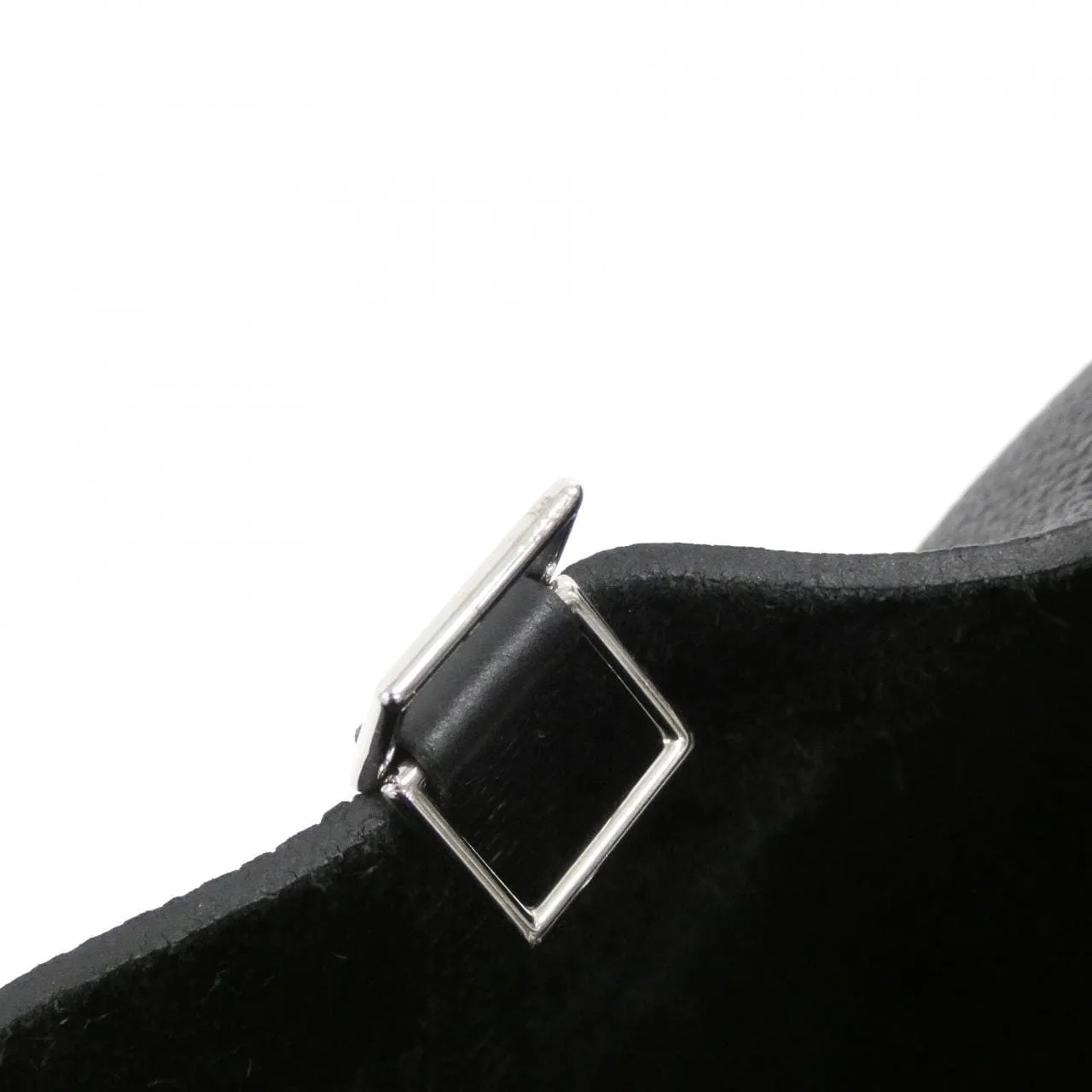 HERMES Picotin 060991CK Handbag Clemence Black Clemence Leather Rank A - Thumbnail 4