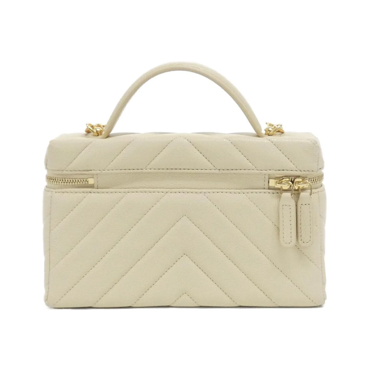 CHANEL Timeless Classic AP4385 手提包 荔枝紋牛皮 米色 荔枝紋牛皮 中古品A - 縮圖 2