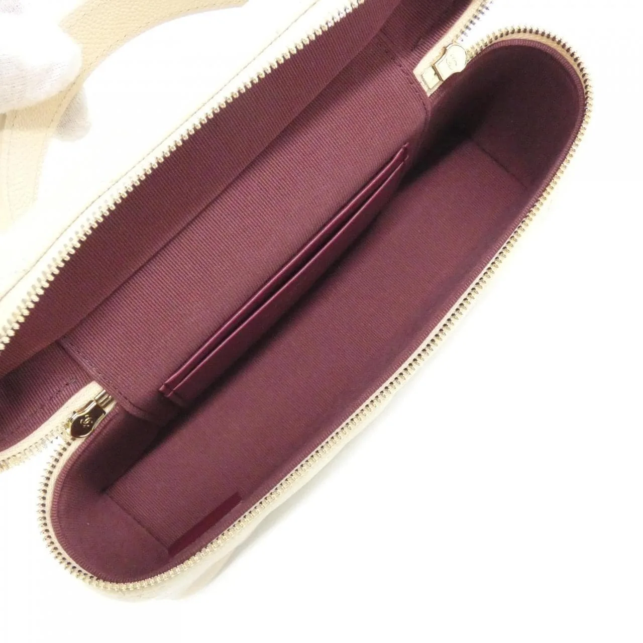 CHANEL Timeless Classic AP4385 手提包 荔枝紋牛皮 米色 荔枝紋牛皮 中古品A - 縮圖 8