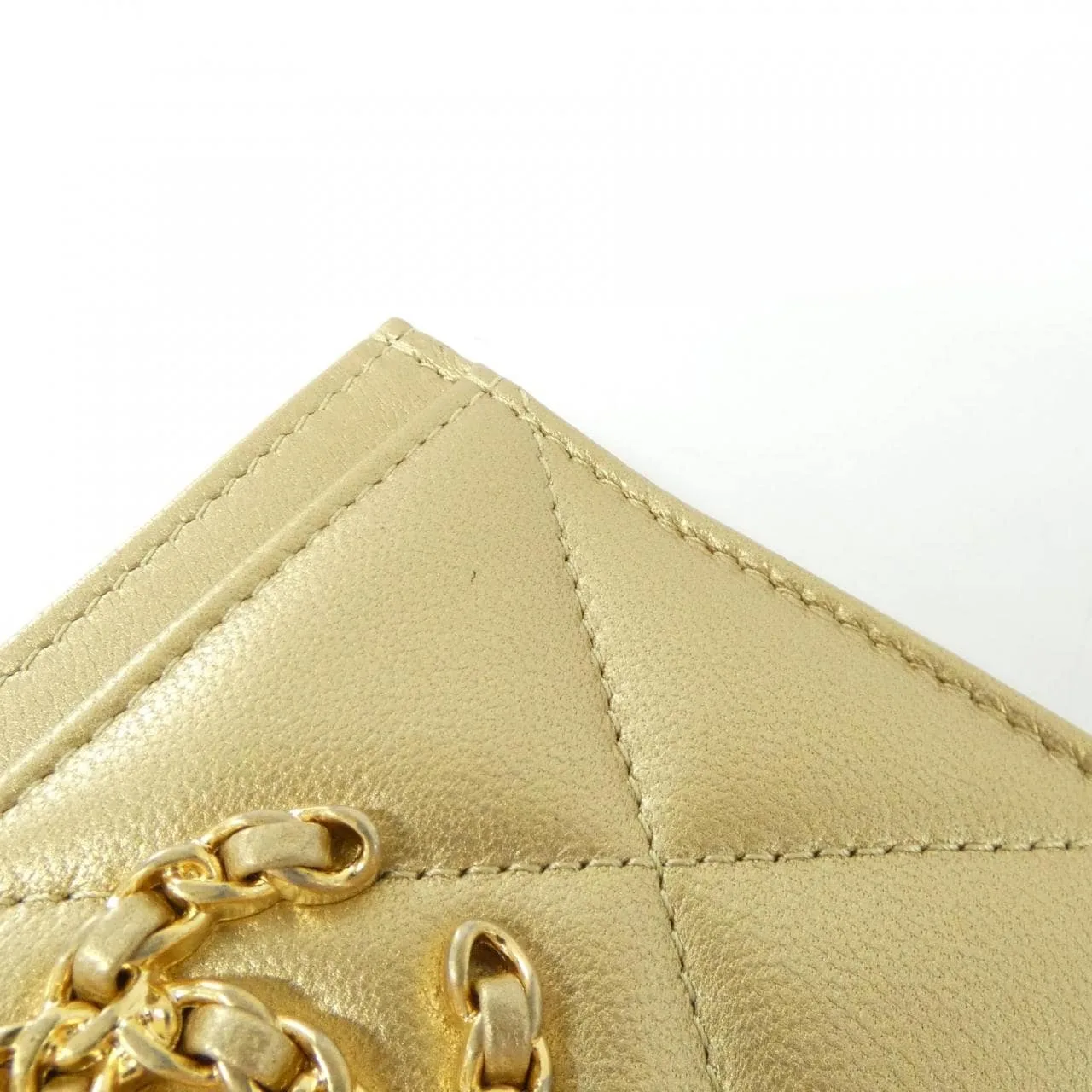 CHANEL Chanel 19 AP1167 Card Case Gold Rank A - Thumbnail 3