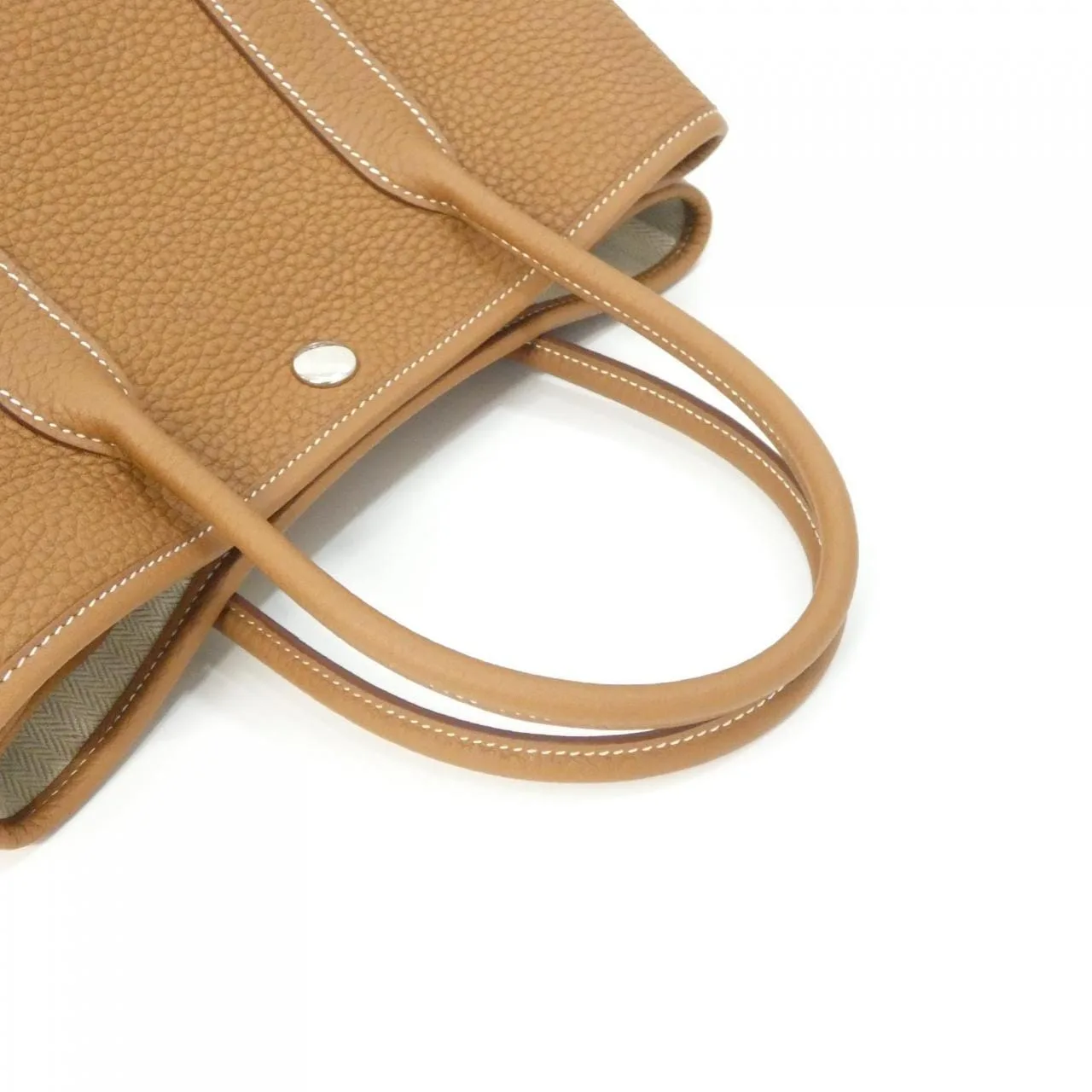HERMES Garden Party 051568CK Tote Gold Rank A - Thumbnail 3