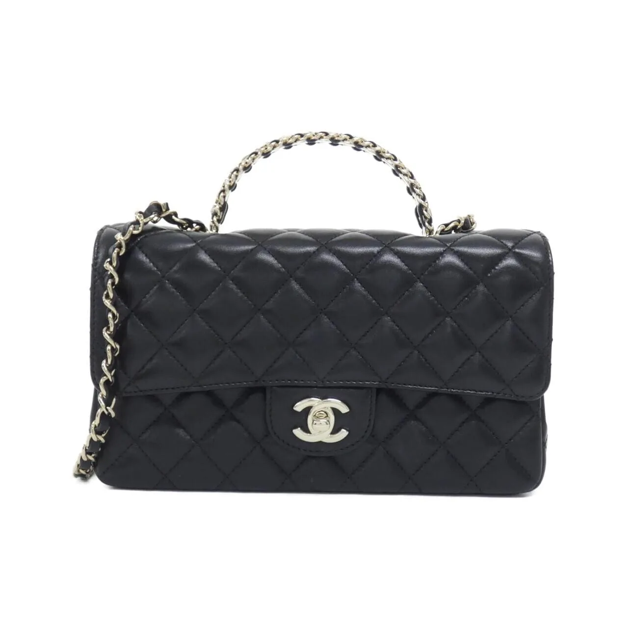 CHANEL AS4219 手提包 羊皮 Black
