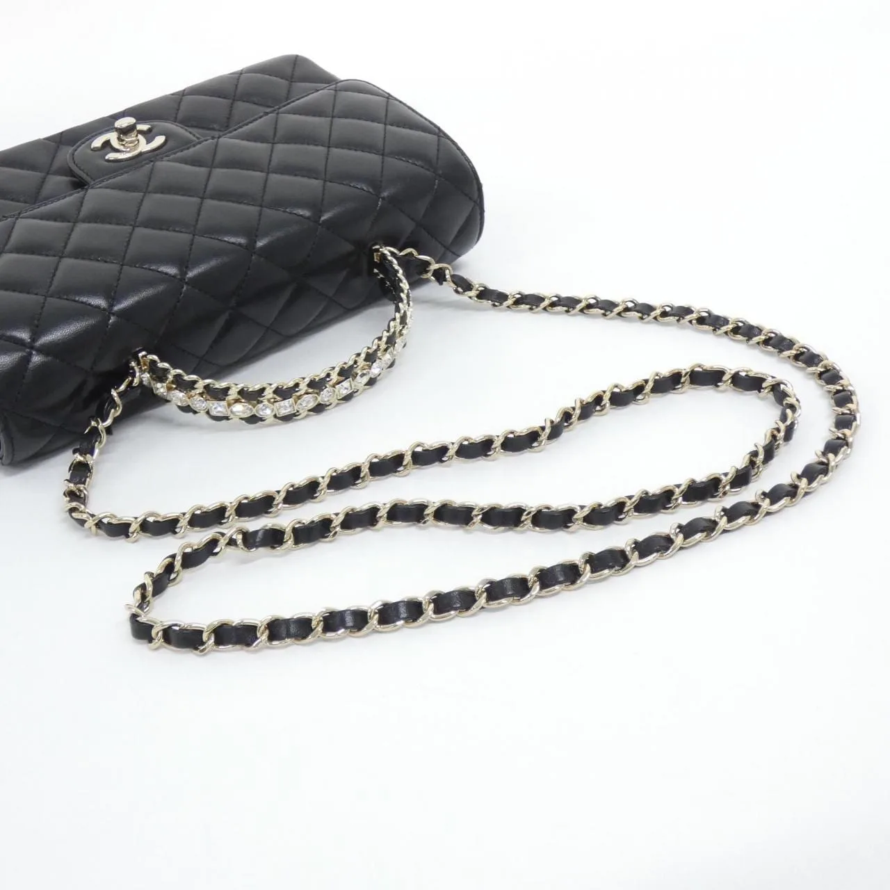 CHANEL AS4219 手提包 羊皮 黑色 羊皮 中古品A - 縮圖 5