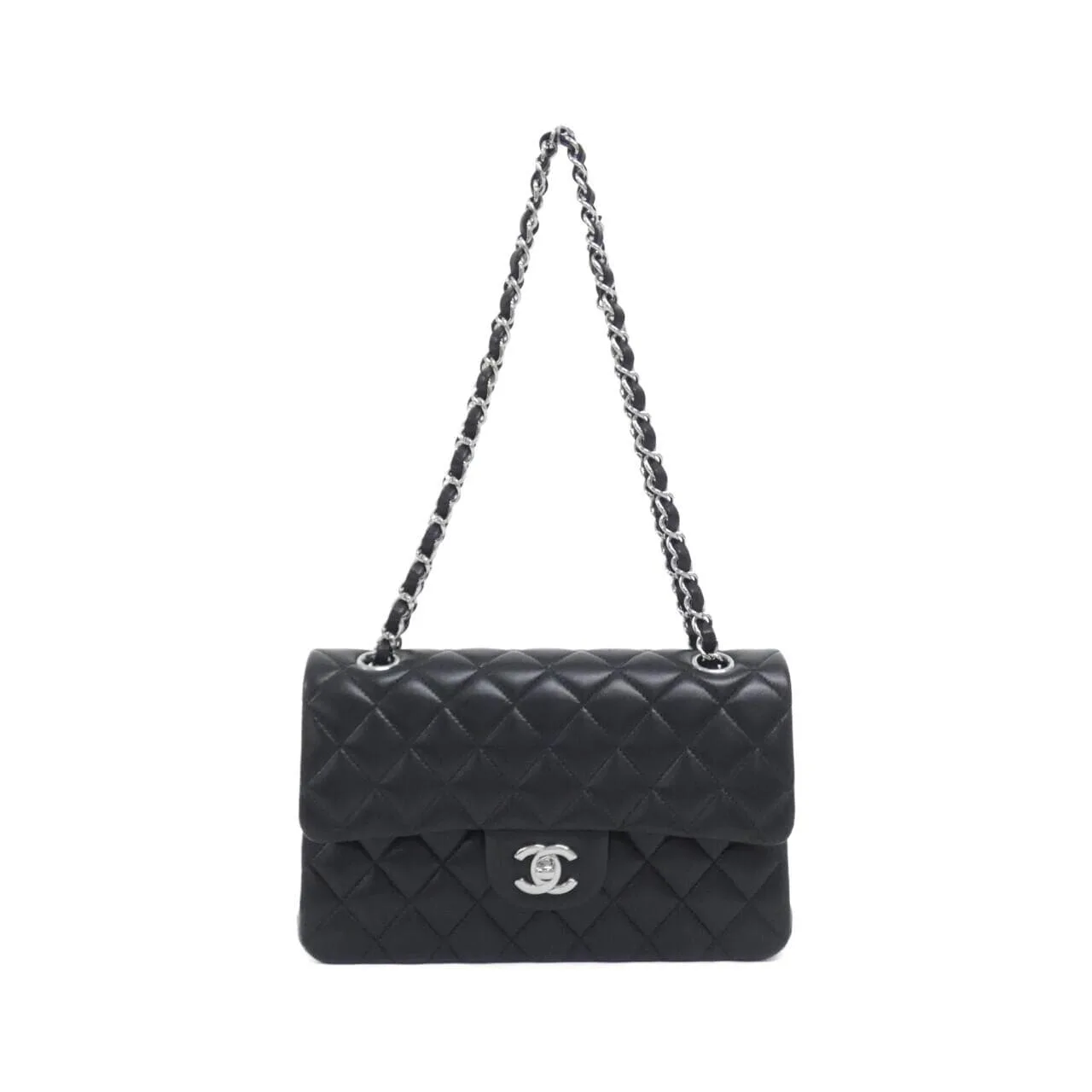 CHANEL Matelasse 1113 Shoulder Lambskin Black