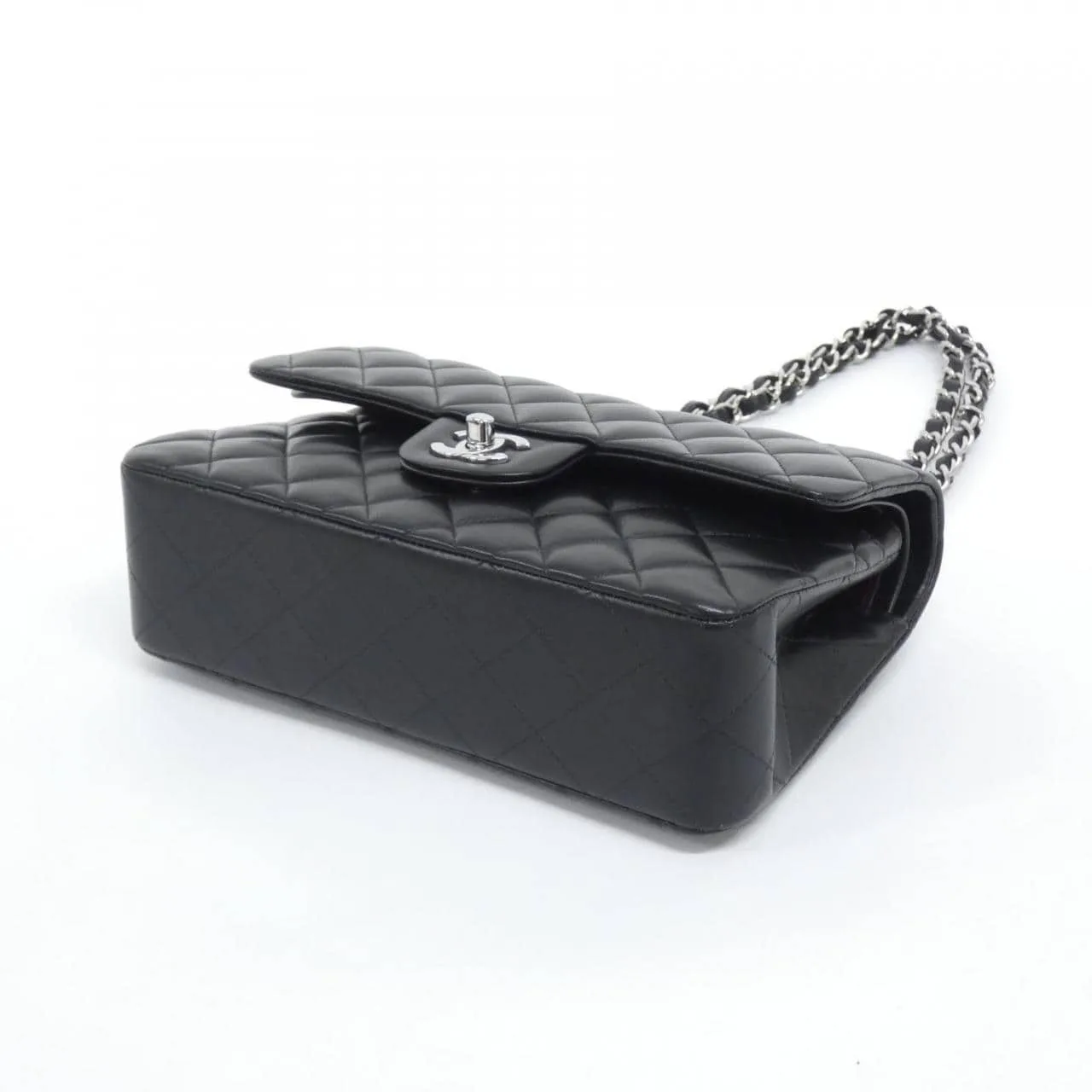 CHANEL Matelasse 1113 Shoulder Lambskin Black Lambskin Rank A - Thumbnail 3