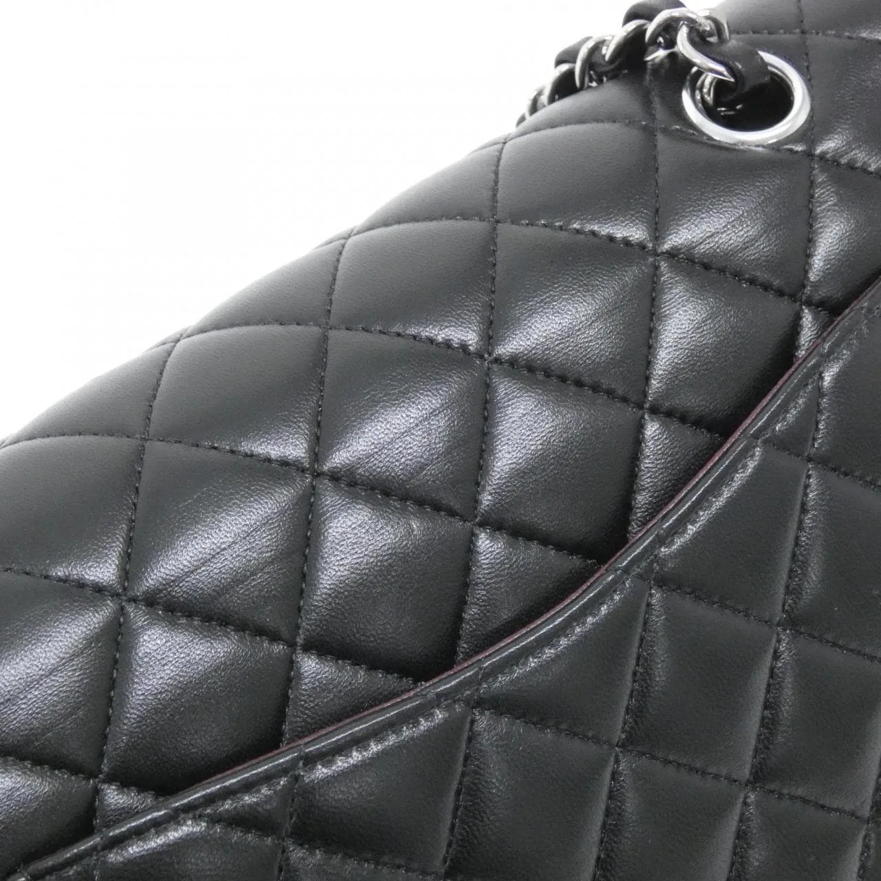CHANEL Matelasse 1113 Shoulder Lambskin Black Lambskin Rank A - Thumbnail 5
