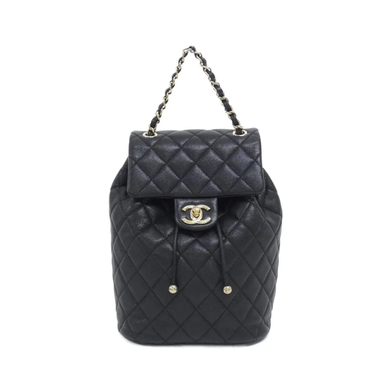 CHANEL AS4059 Backpack Grained Calfskin Black