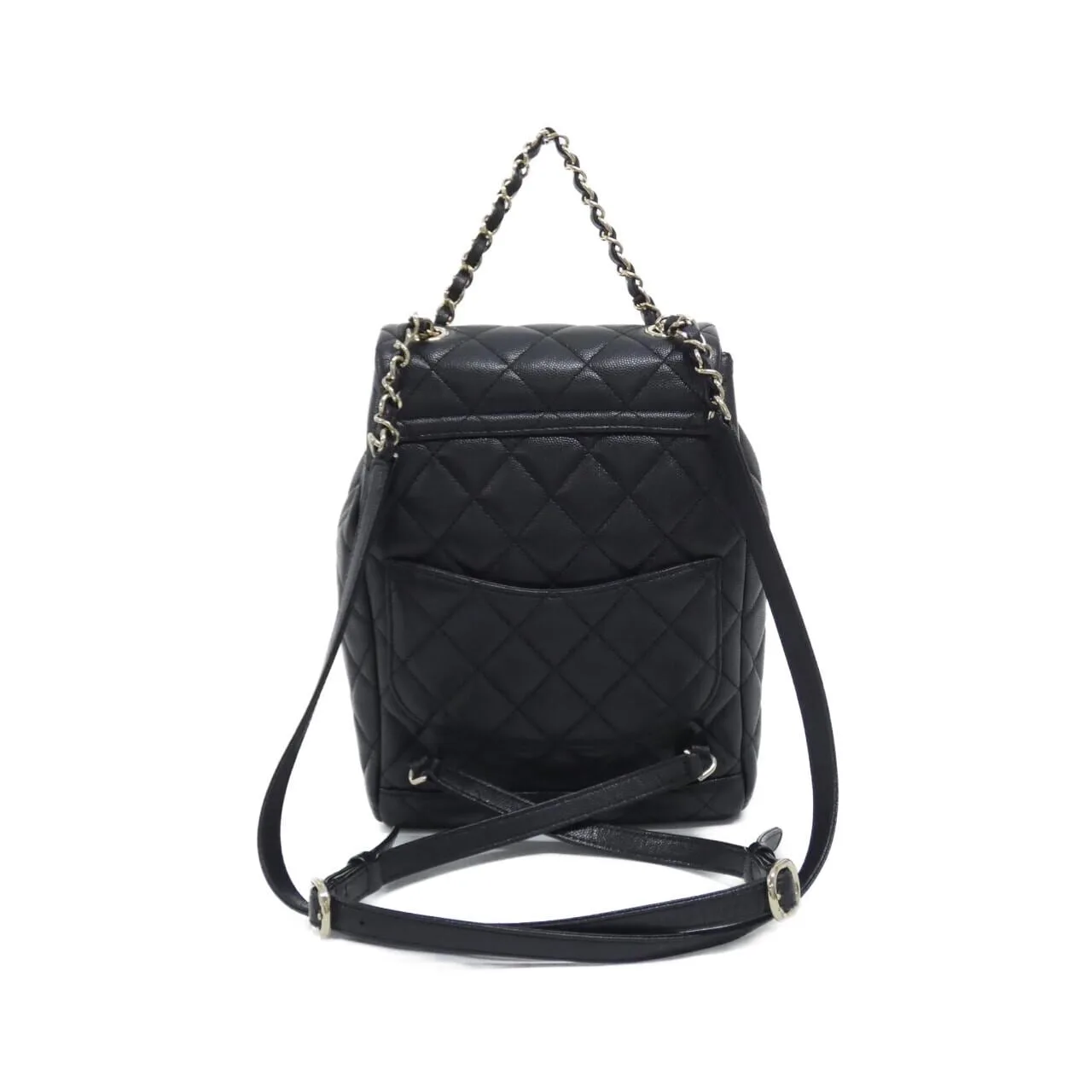 CHANEL AS4059 Backpack Grained Calfskin 黑色 荔枝紋牛皮 中古品A - 縮圖 2