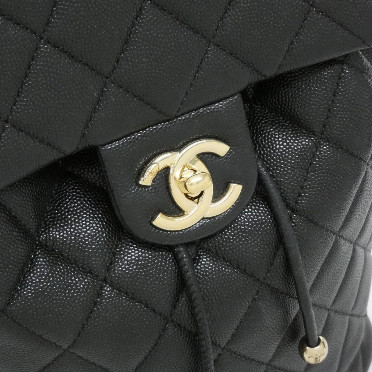 CHANEL AS4059 Backpack Grained Calfskin 黑色 荔枝紋牛皮 中古品A - 縮圖 6