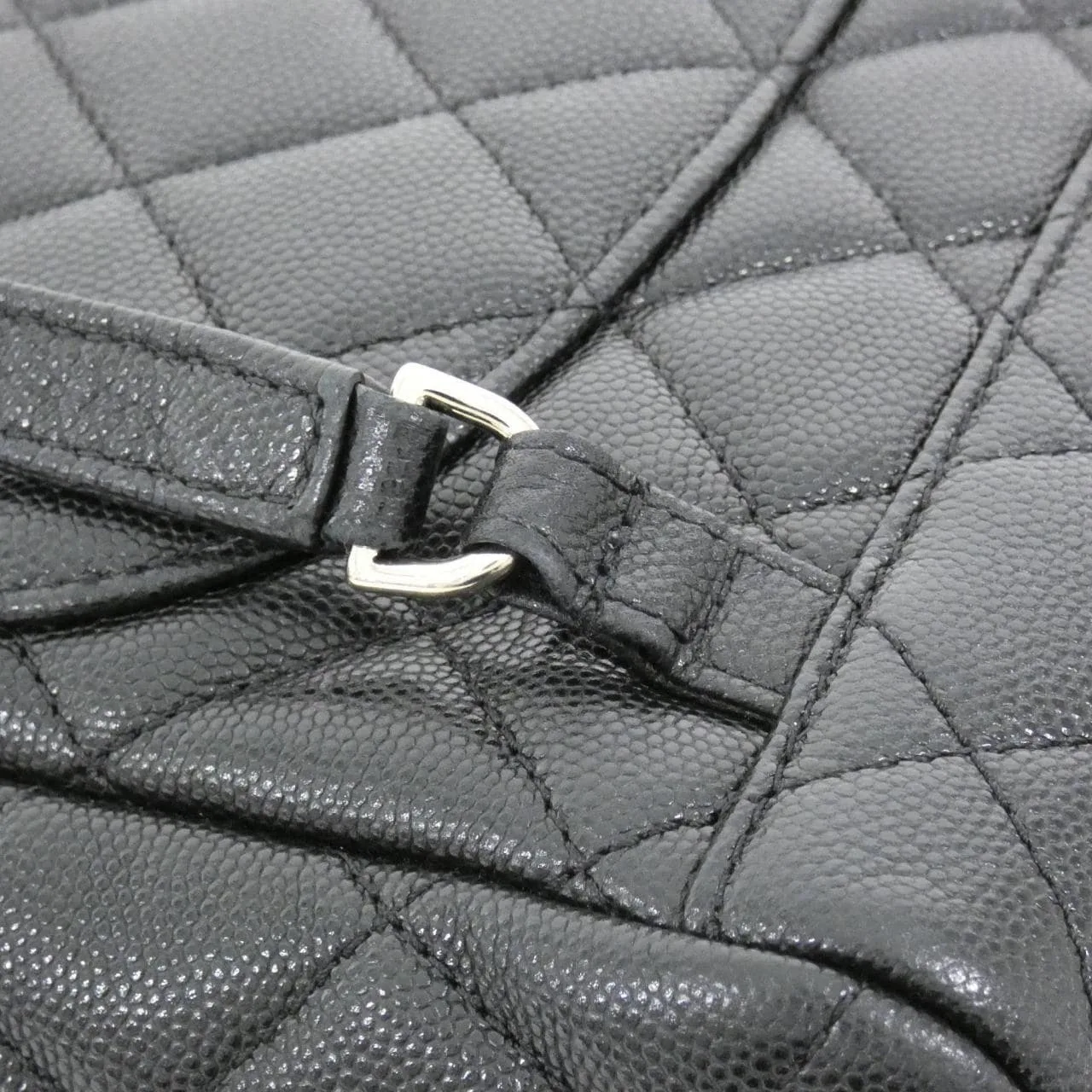 CHANEL AS4059 Backpack Grained Calfskin 黑色 荔枝紋牛皮 中古品A - 縮圖 7