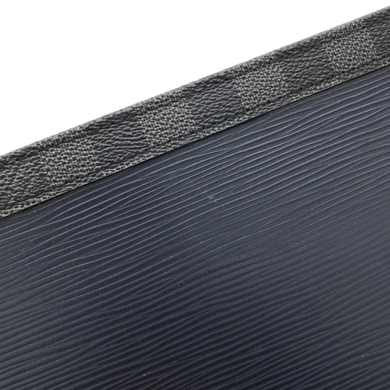 LOUIS VUITTON Pochette M67899 手提包 Damier 深藍色 Damier 中古品A - 縮圖 5