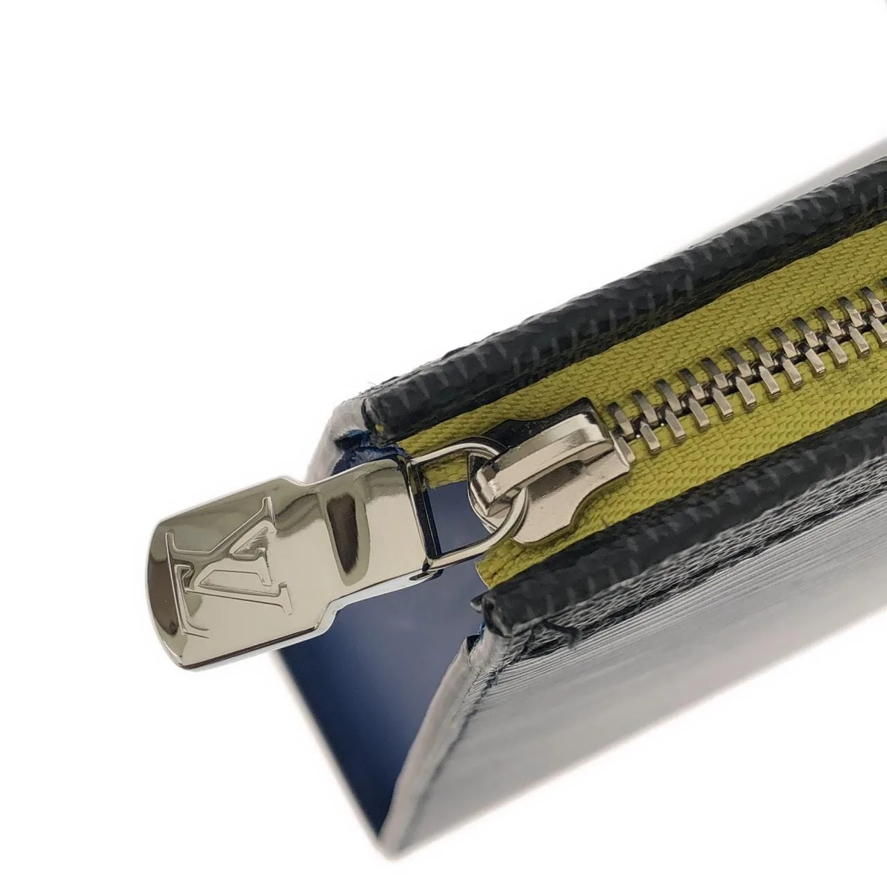 LOUIS VUITTON Pochette M67899 手提包 Damier 深藍色 Damier 中古品A - 縮圖 6